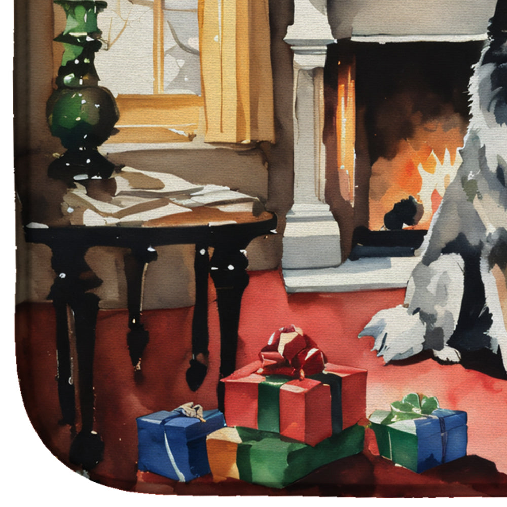 Caroline's Treasures Keeshond Cozy Christmas Dish Drying Mat