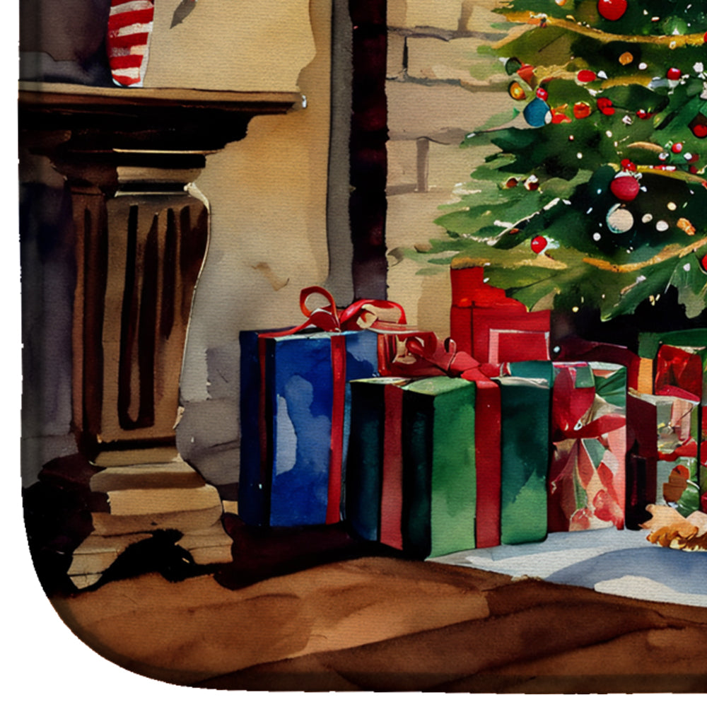 Caroline's Treasures Lakeland Terrier Cozy Christmas Dish Drying Mat