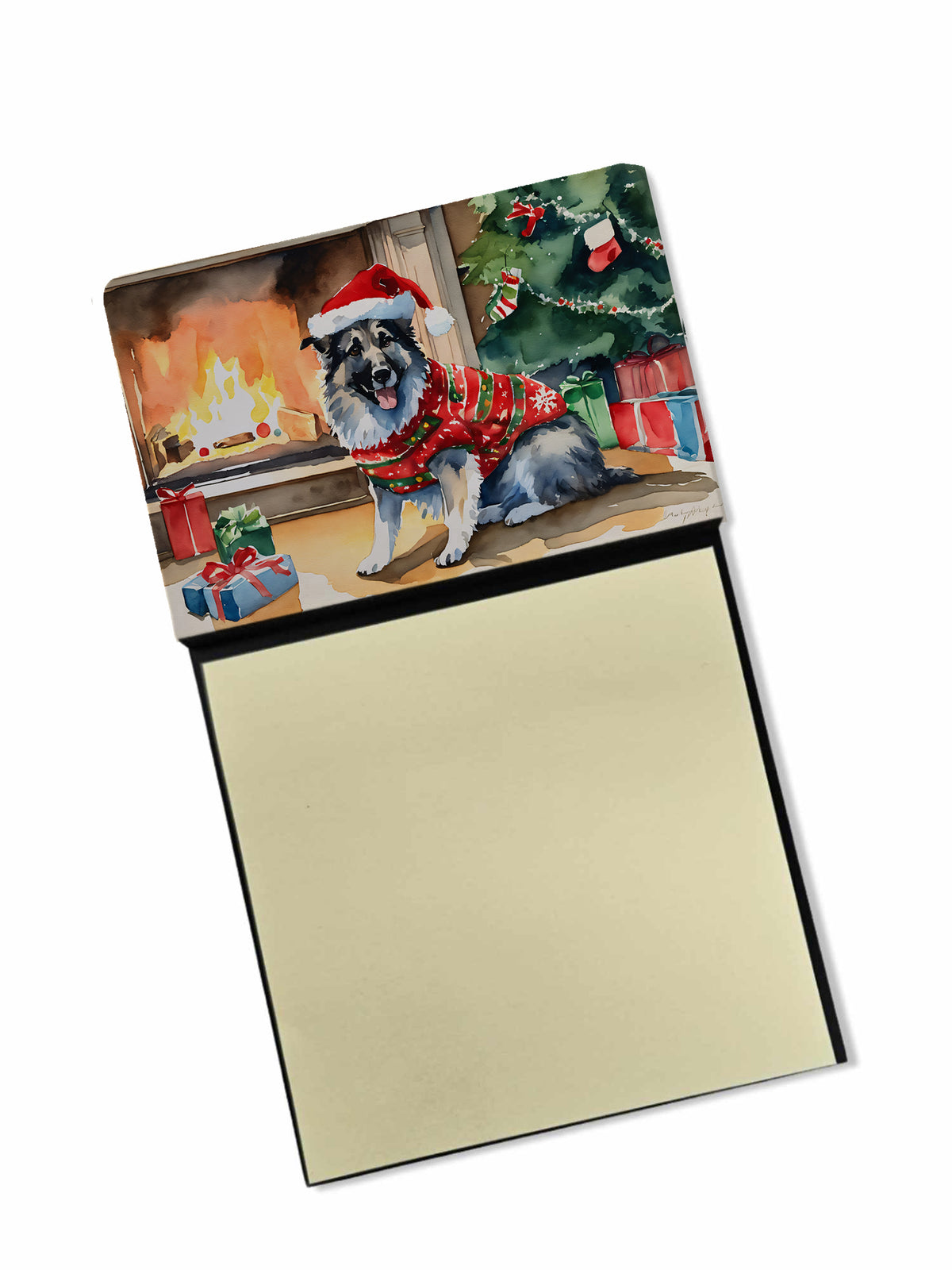 Buy this Norwegian Elkhound Cozy Christmas Sticky Note Holder