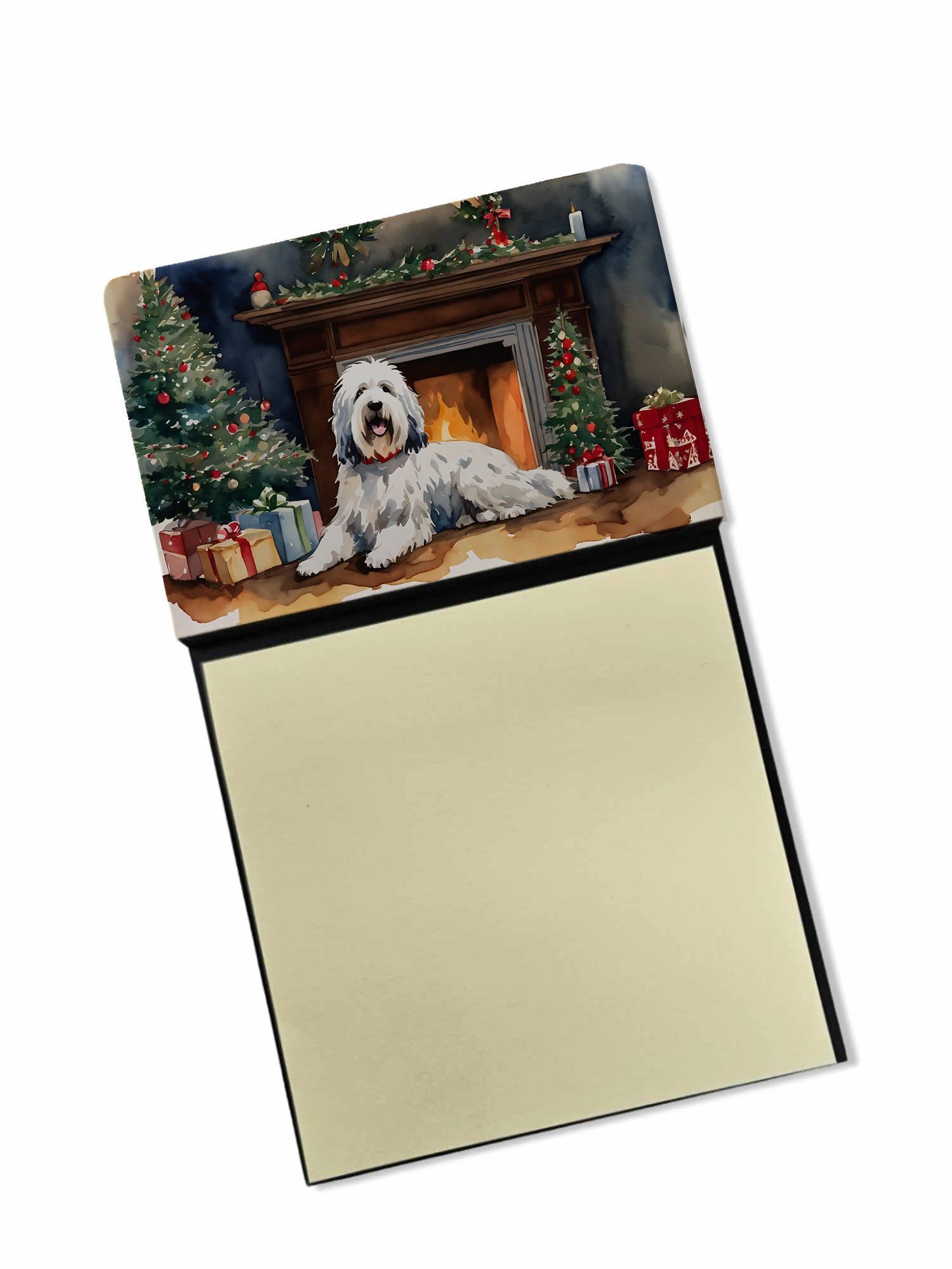 Buy this Old English Sheepdog Cozy Christmas Sticky Note Holder