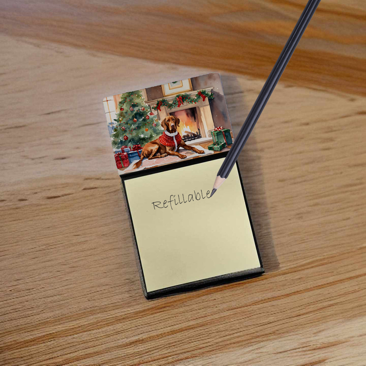 Buy this Vizsla Cozy Christmas Sticky Note Holder