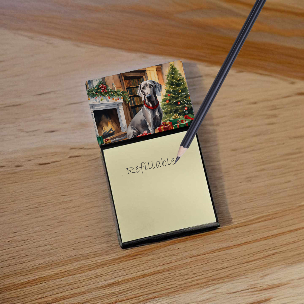 Buy this Weimaraner Cozy Christmas Sticky Note Holder