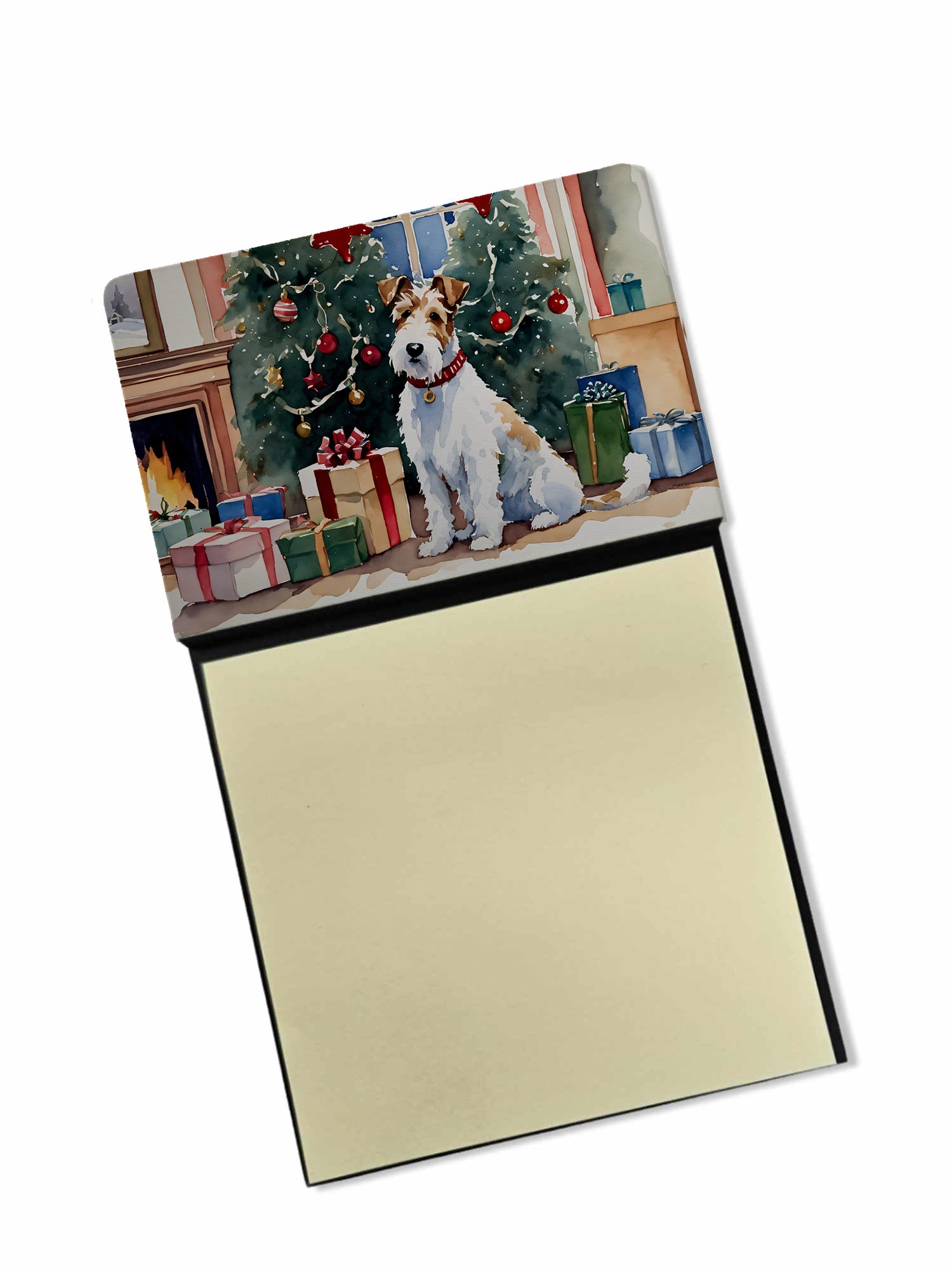 Buy this Fox Terrier Cozy Christmas Sticky Note Holder