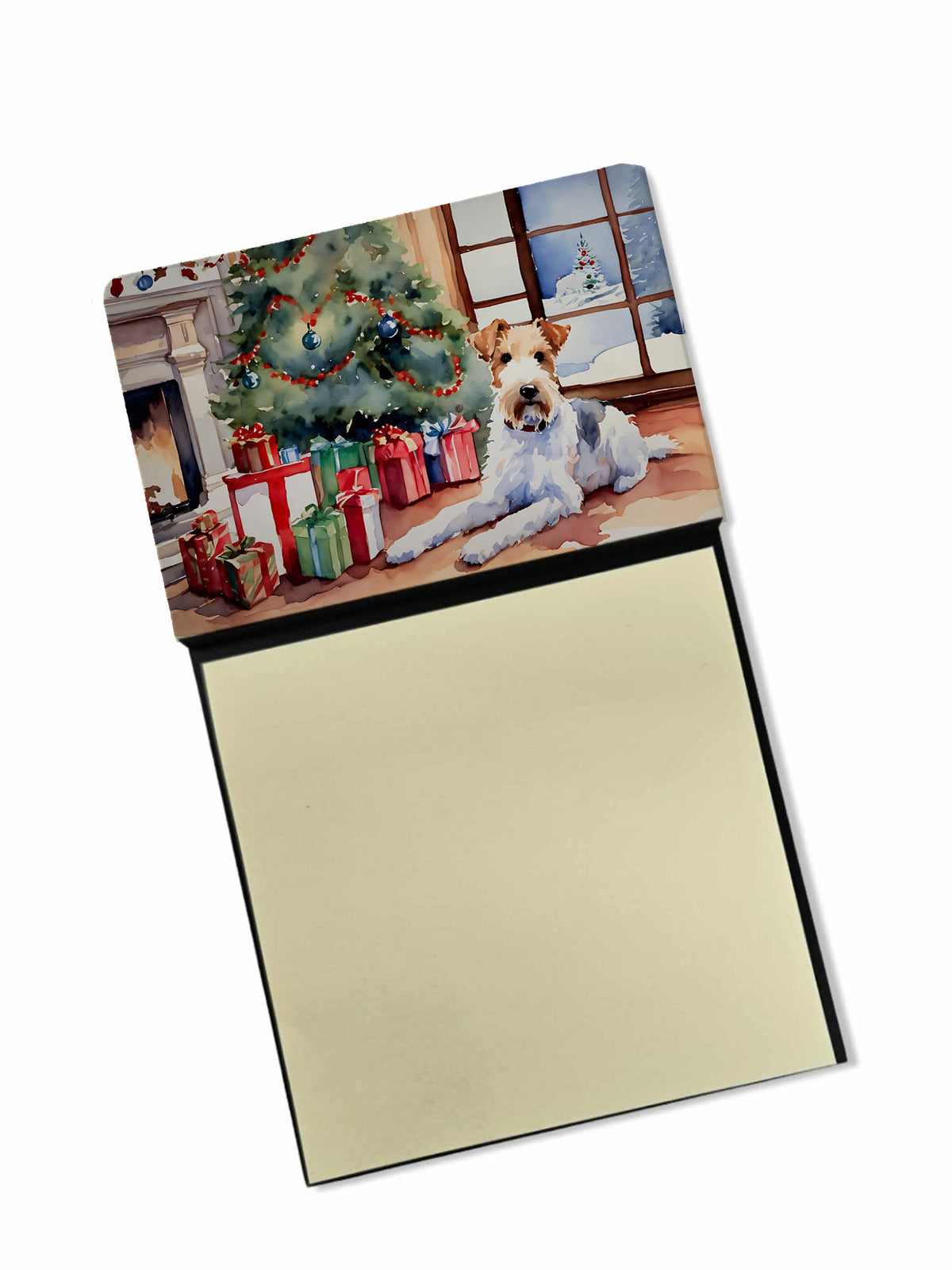 Buy this Fox Terrier Cozy Christmas Sticky Note Holder