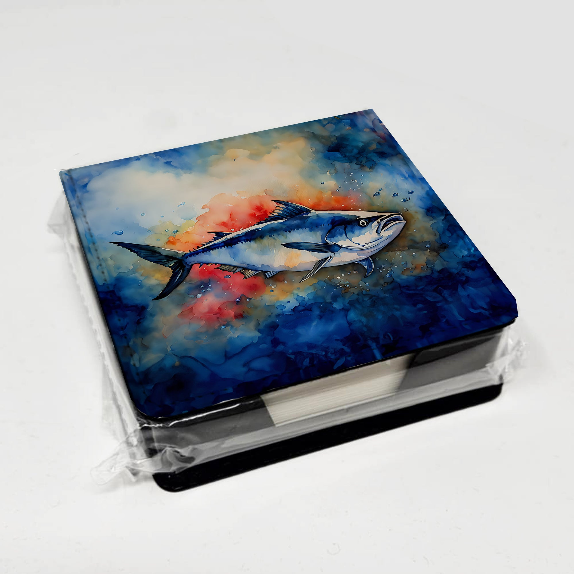Caroline's Treasures Bluefin Tuna PU Leather Note Paper Holder