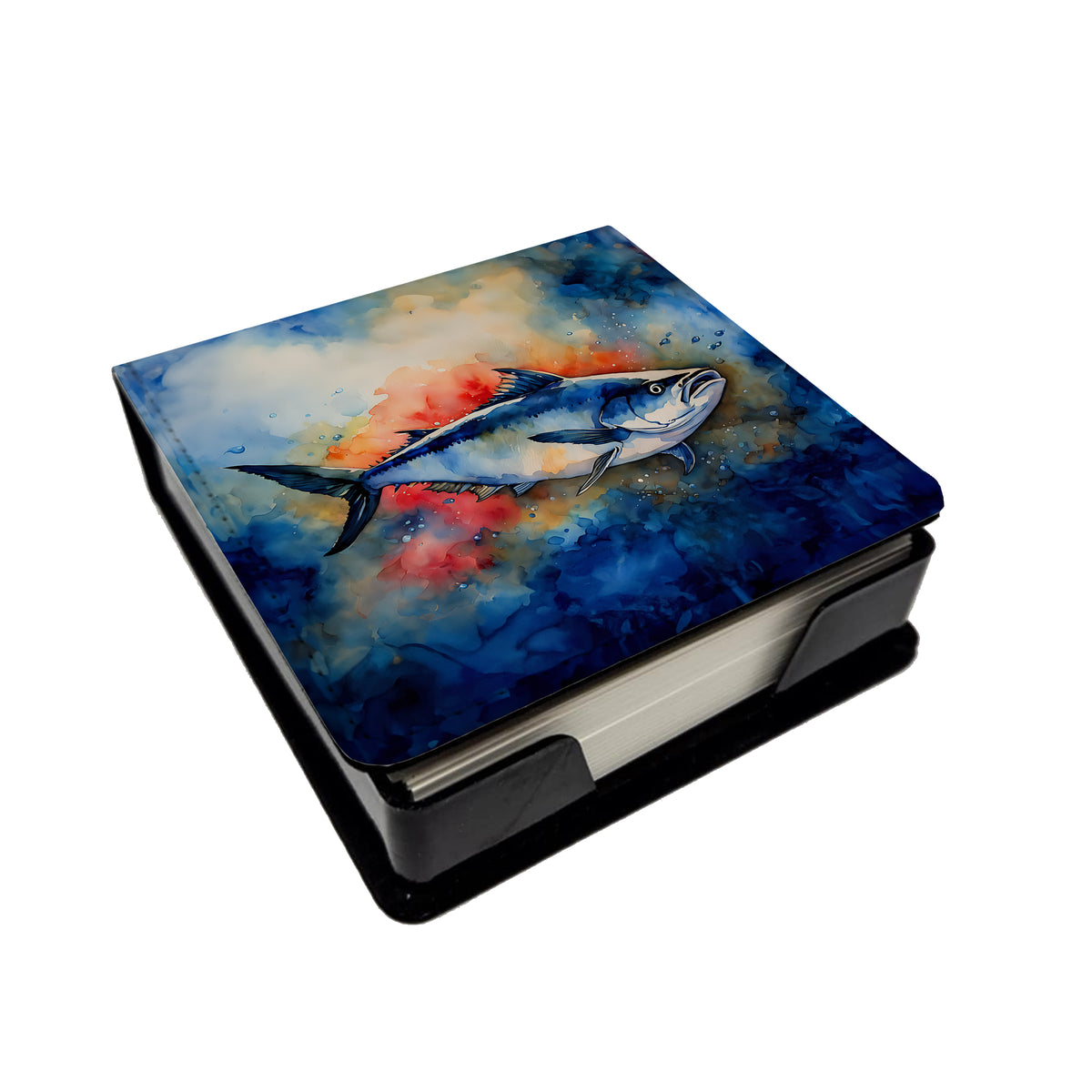 Caroline's Treasures Bluefin Tuna PU Leather Note Paper Holder