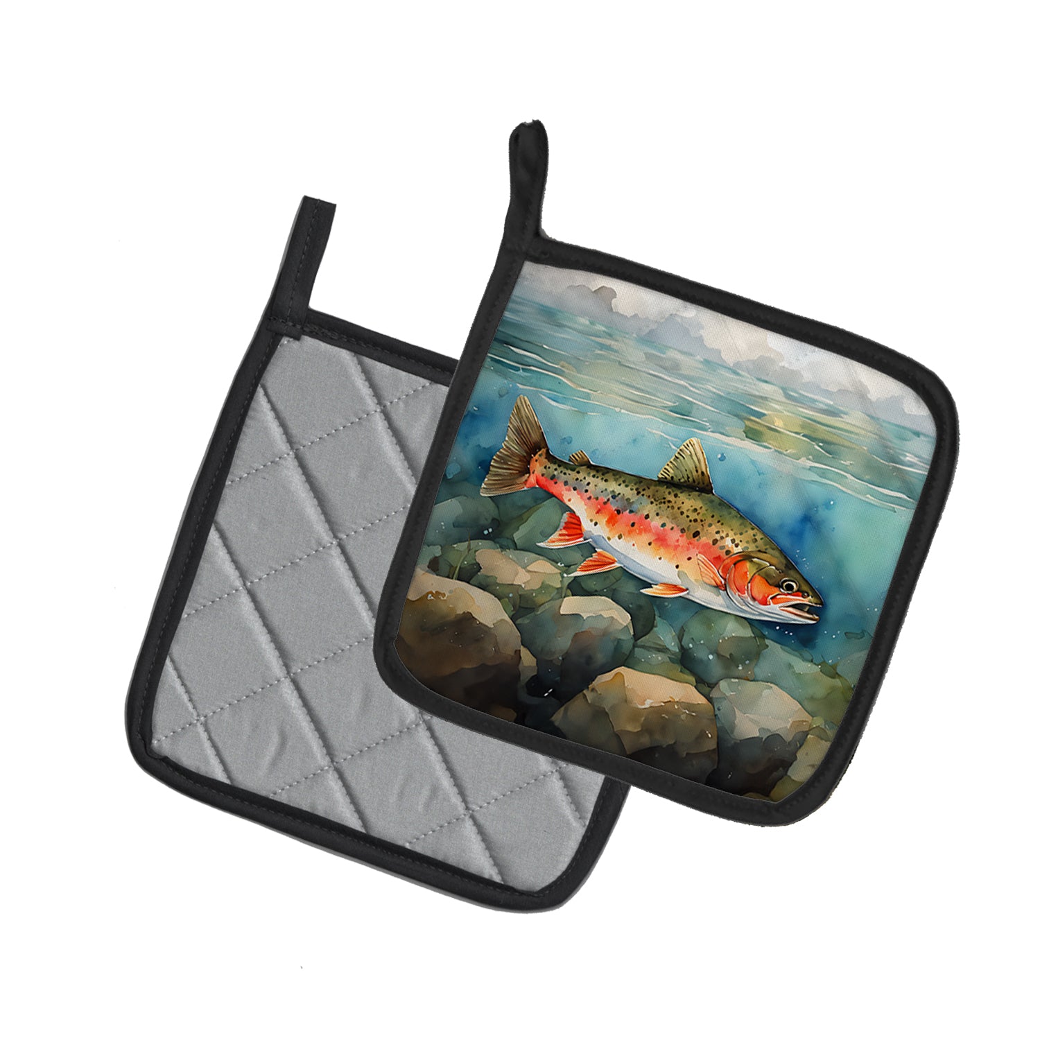 Brook Trout Pair of Pot Holders