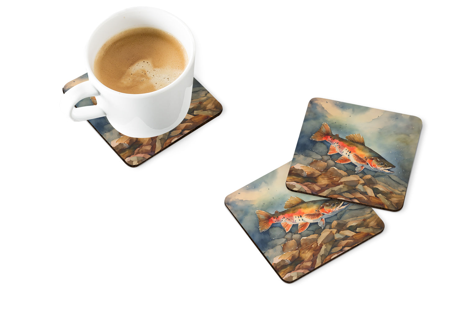 Buy this Brook Trout Foam Coasters