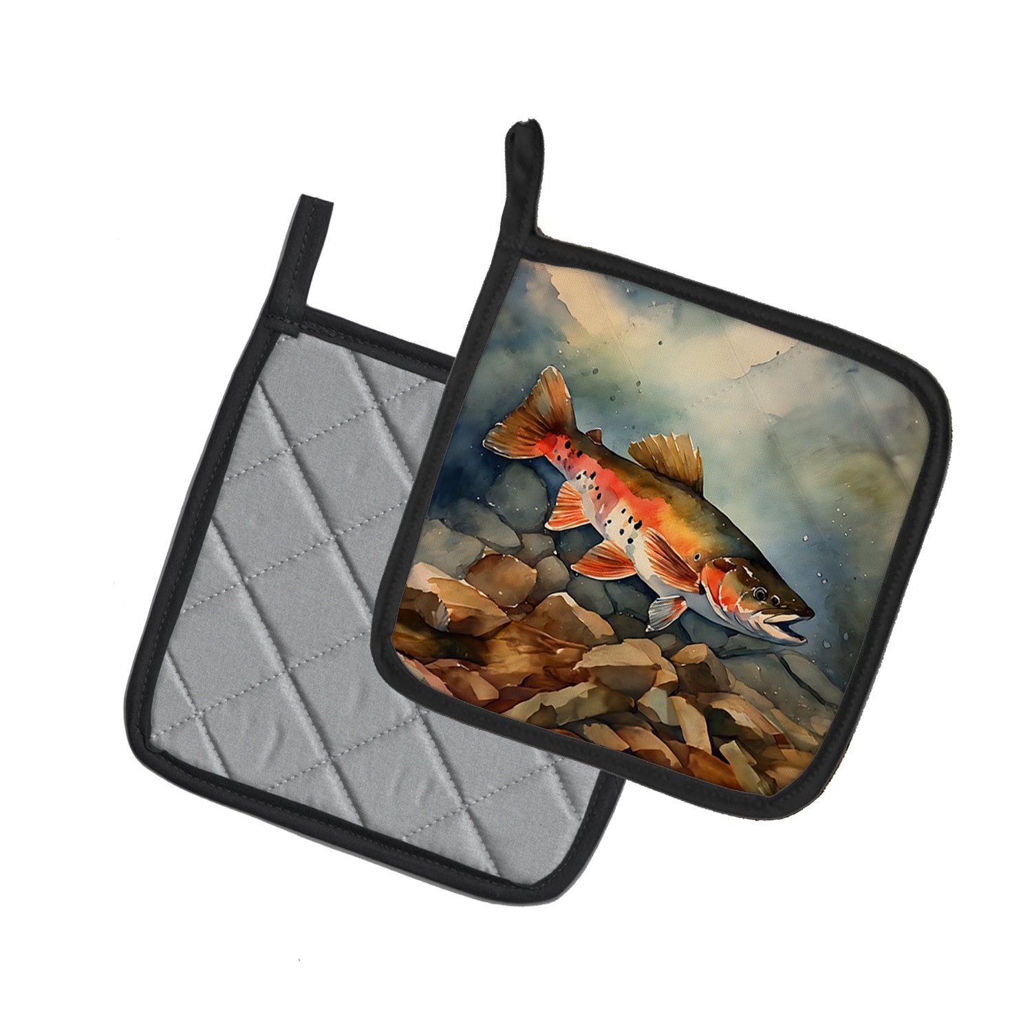 Brook Trout Pair of Pot Holders
