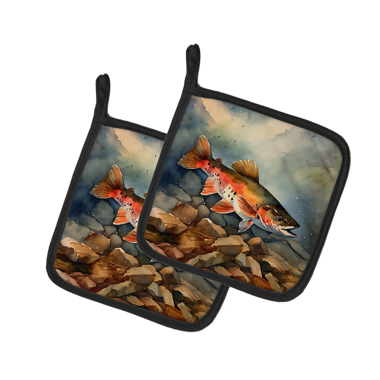 Buy this Brook Trout Pair of Pot Holders