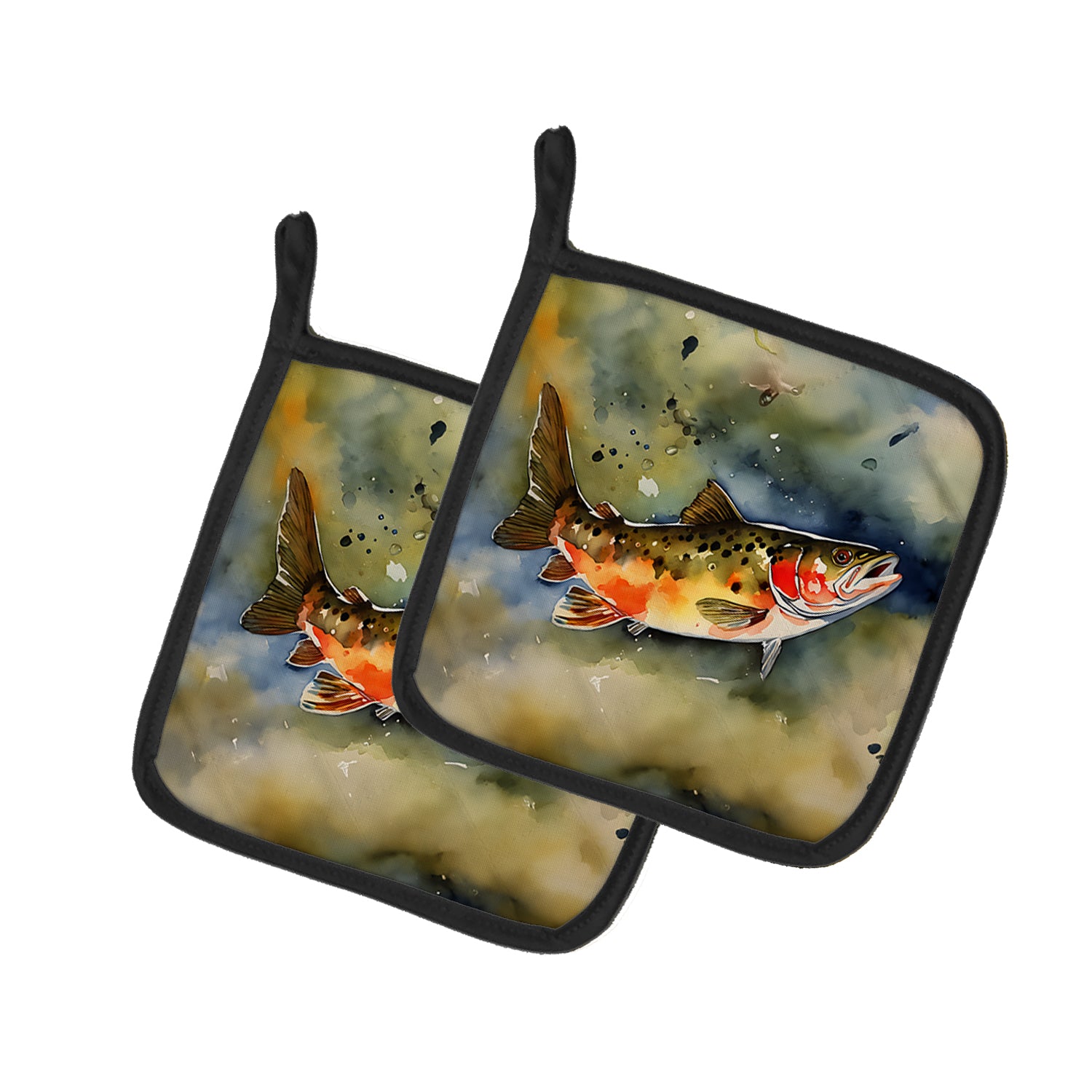 Buy this Brook Trout Pair of Pot Holders