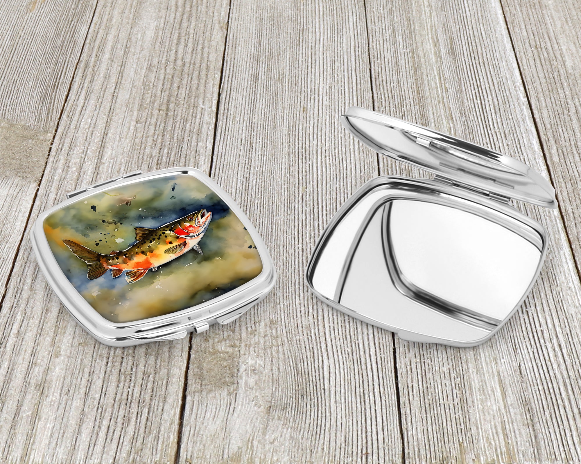 Brook Trout Compact Mirror