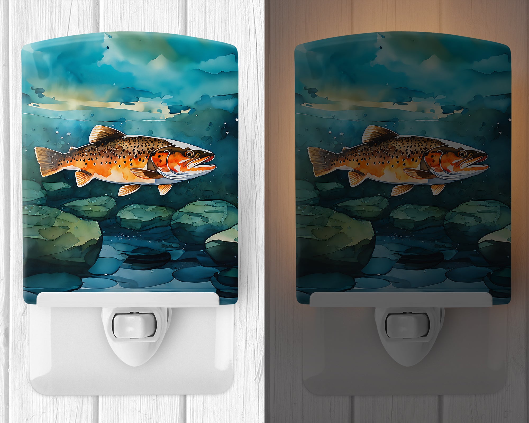 Buy this Brown Trout Ceramic Night Light