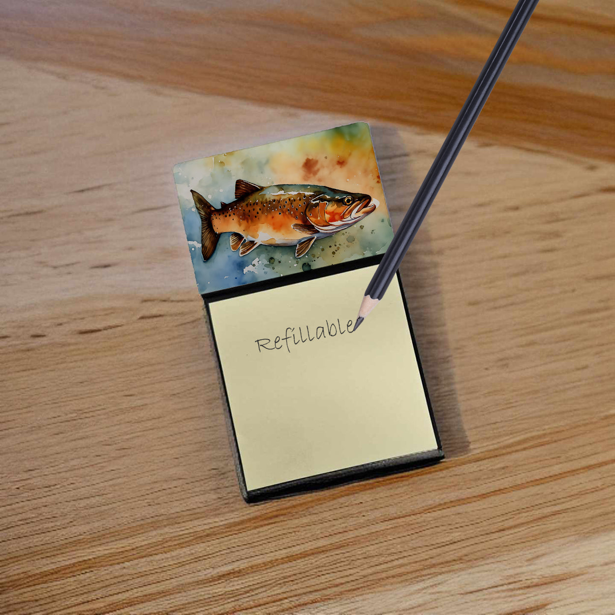 Brown Trout Sticky Note Holder