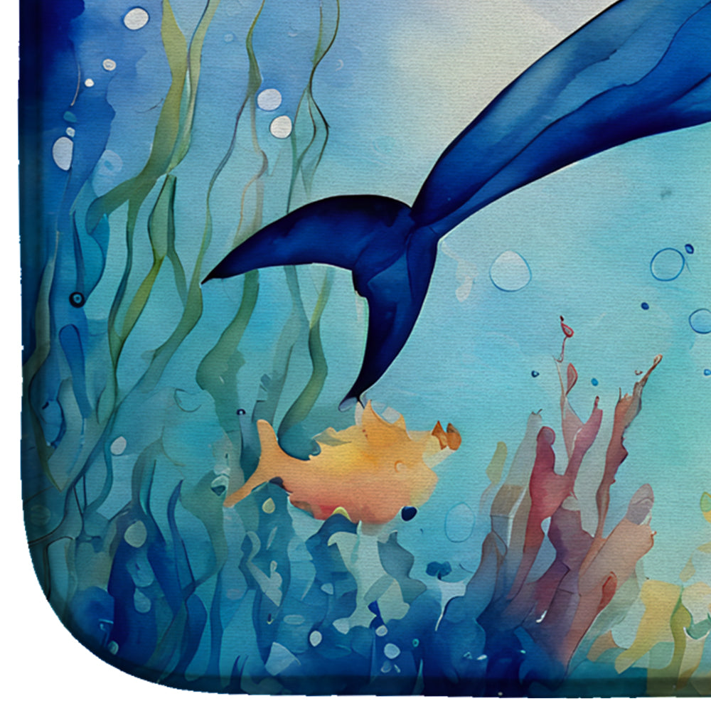 Caroline's Treasures Dolphin Dish Drying Mat