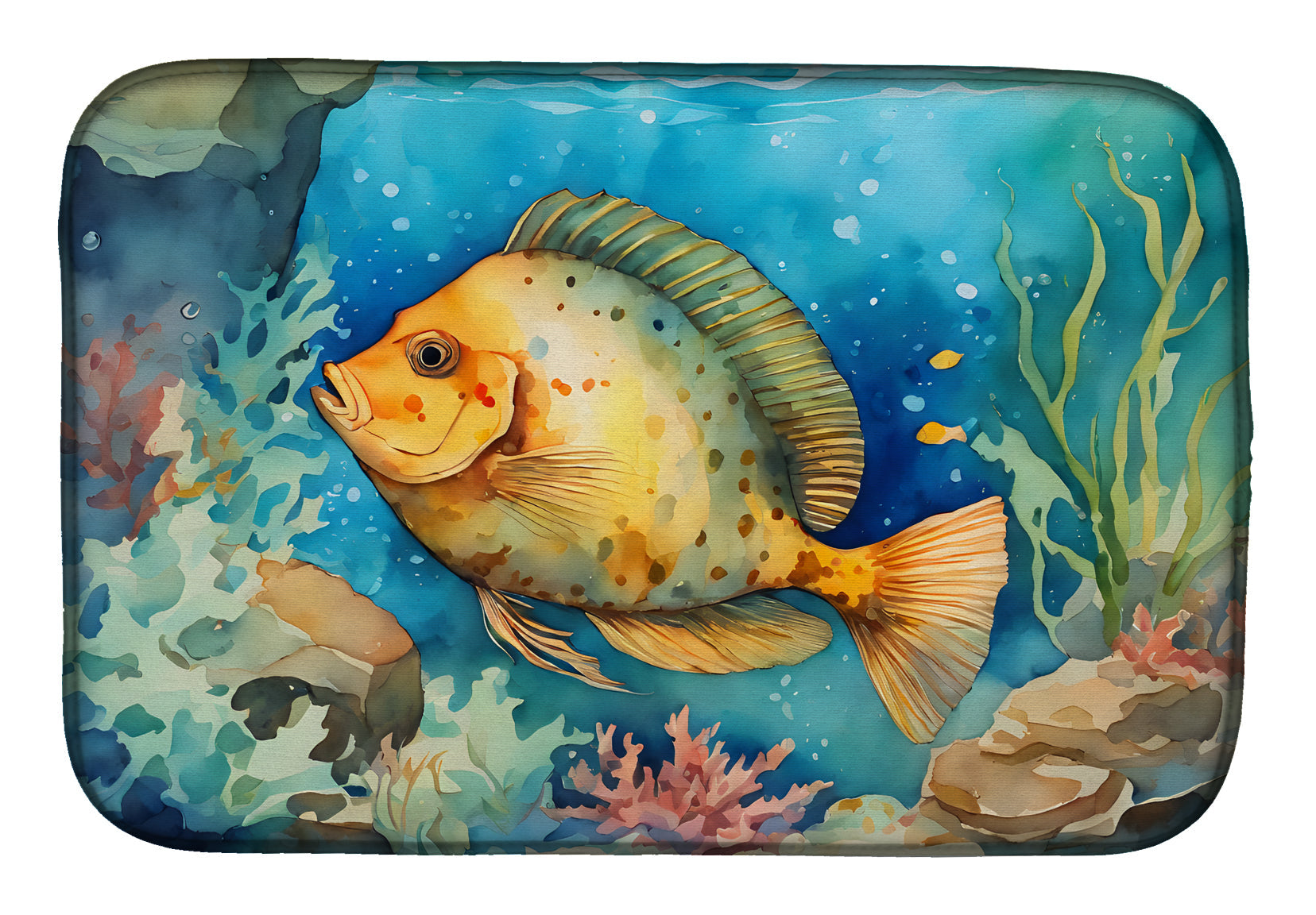 Caroline's Treasures Flounder Dish Drying Mat