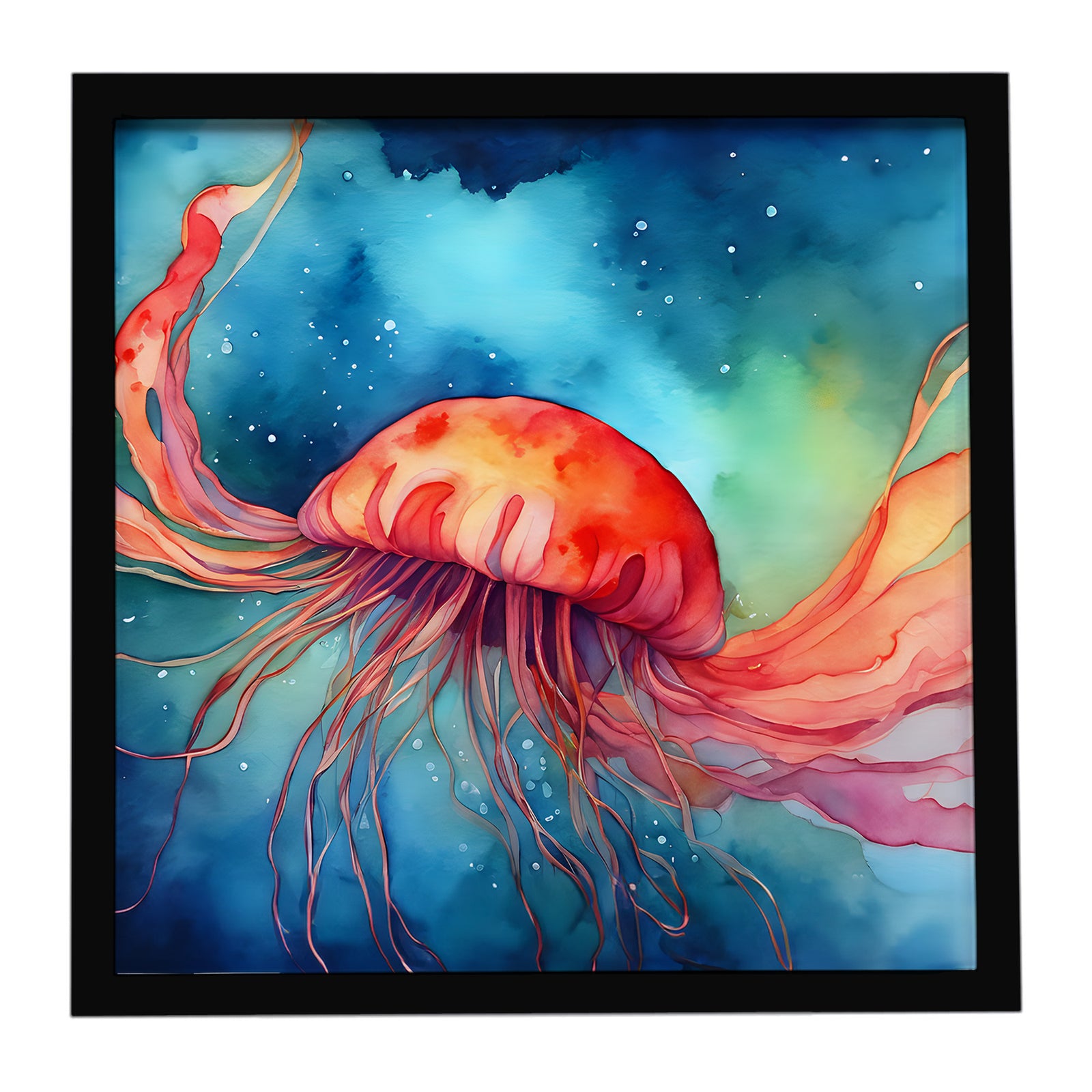 Caroline's Treasures Jellyfish Framed Metal Print
