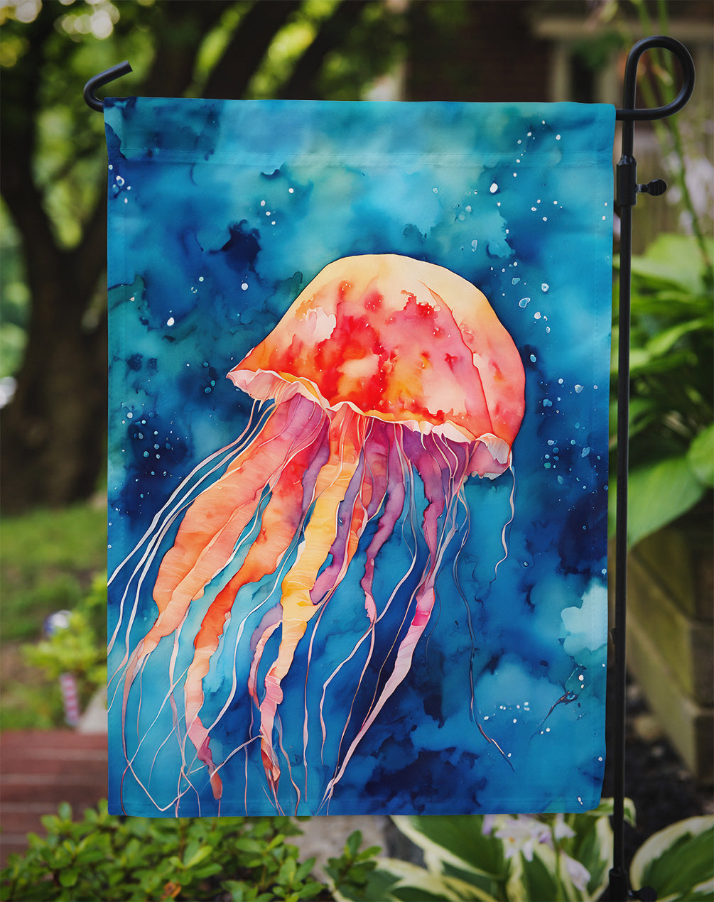 Jellyfish Garden Flag