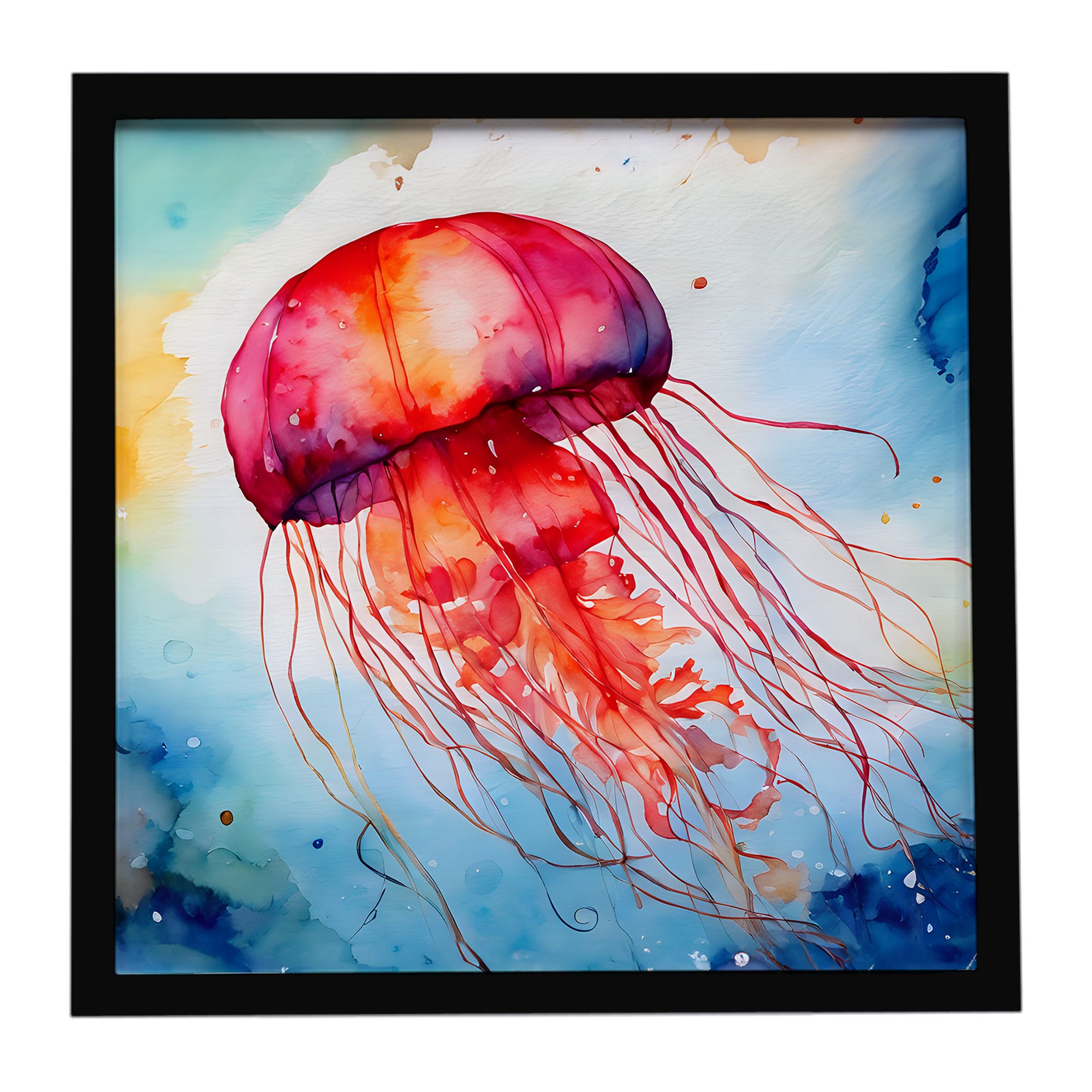 Caroline's Treasures Jellyfish Framed Metal Print