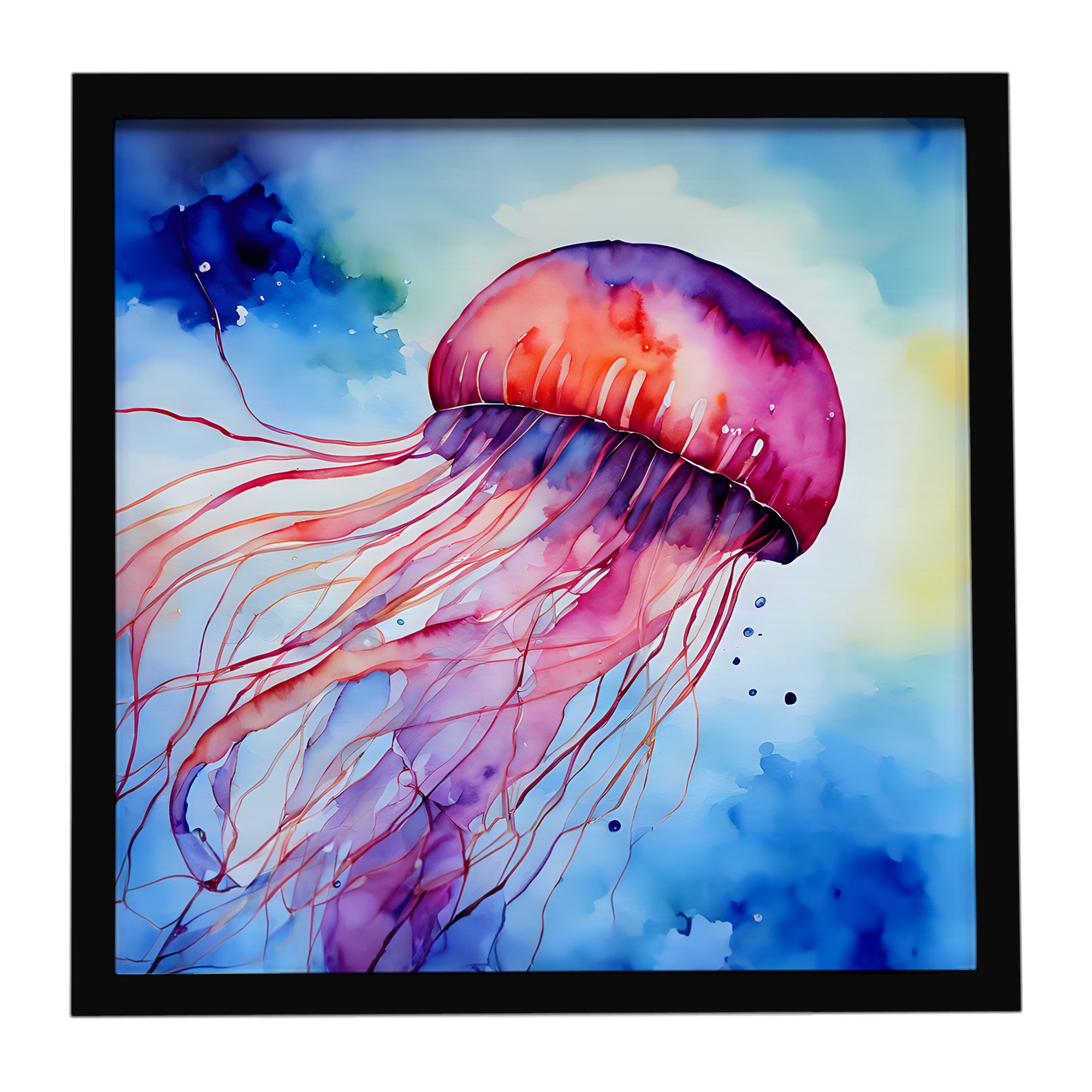 Caroline's Treasures Jellyfish Framed Metal Print