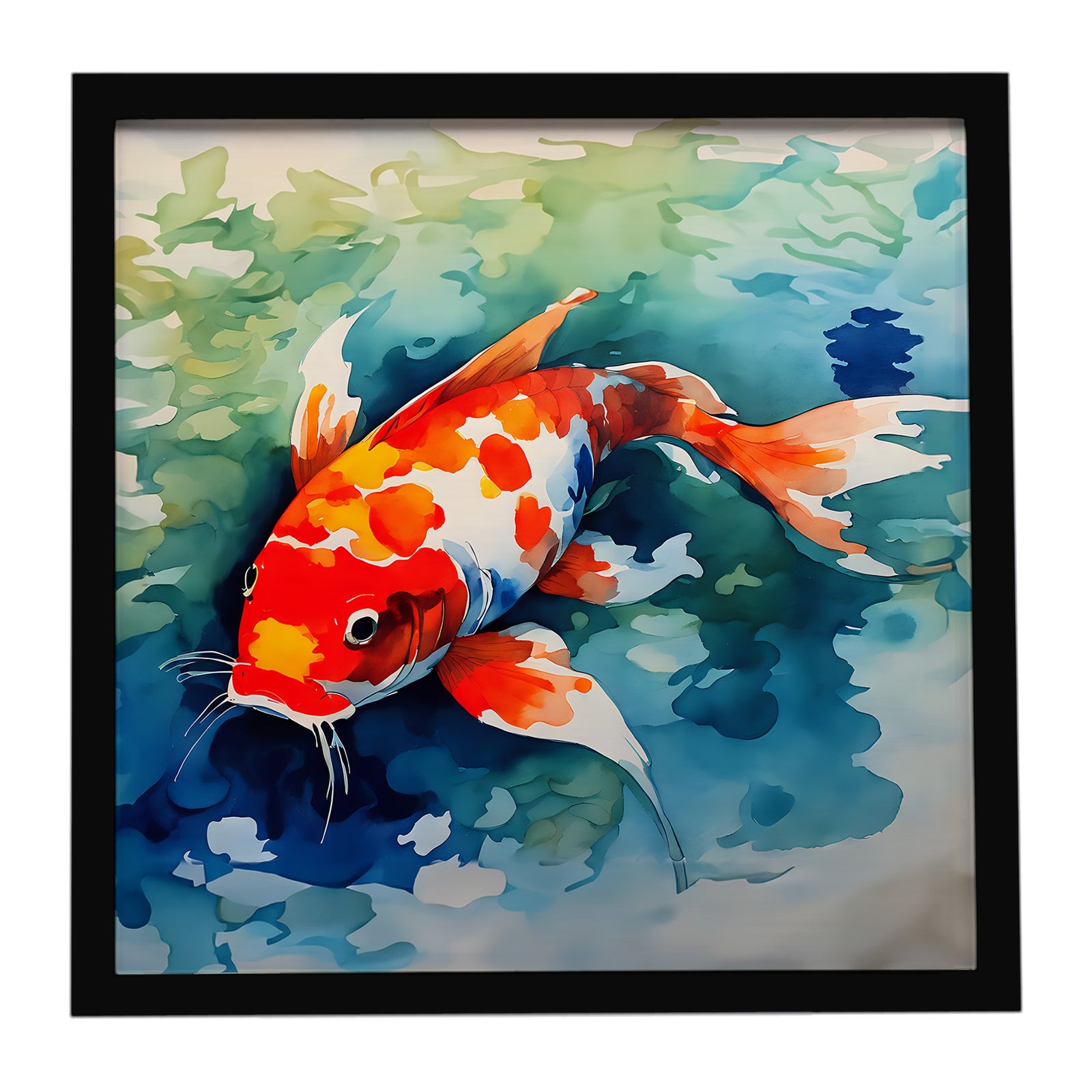 Caroline's Treasures Koi Fish Framed Metal Print