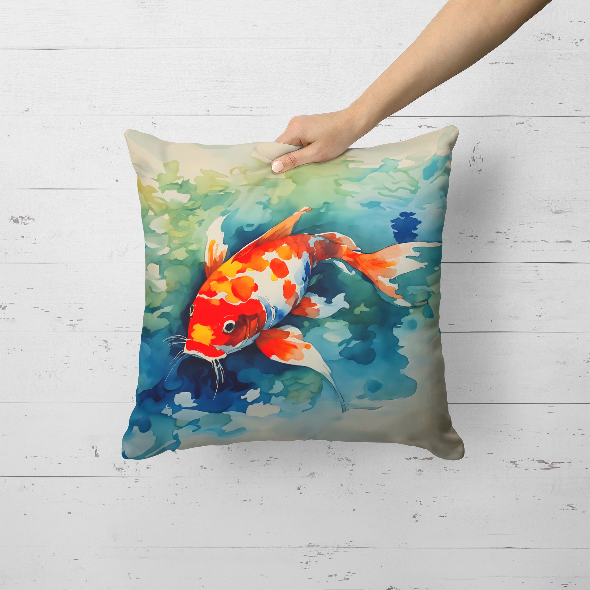 Koi Fish Throw Pillow