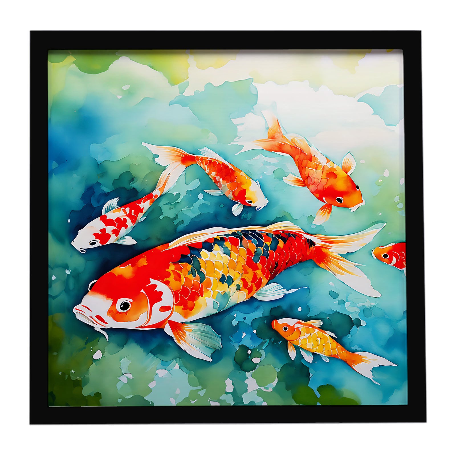 Caroline's Treasures Koi Fish Framed Metal Print