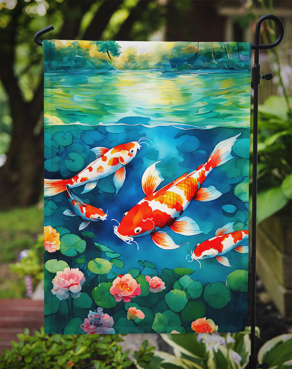 Koi Fish Garden Flag