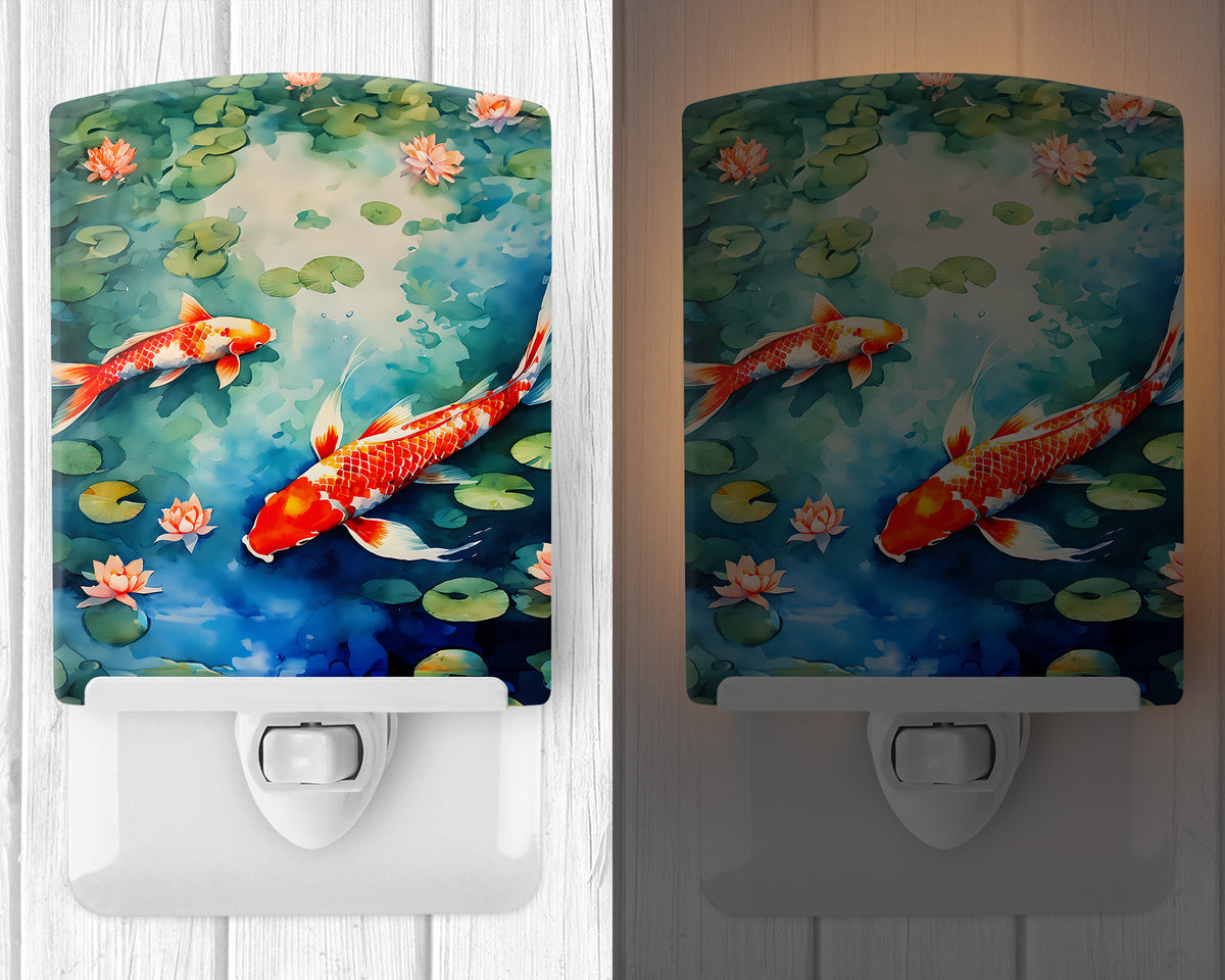 Caroline's Treasures Koi Fish Ceramic Night Light