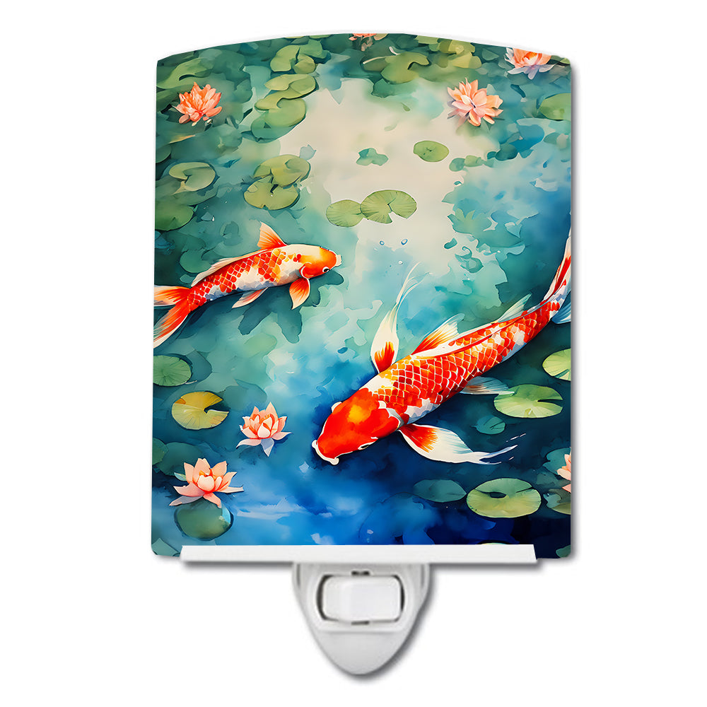 Caroline's Treasures Koi Fish Ceramic Night Light