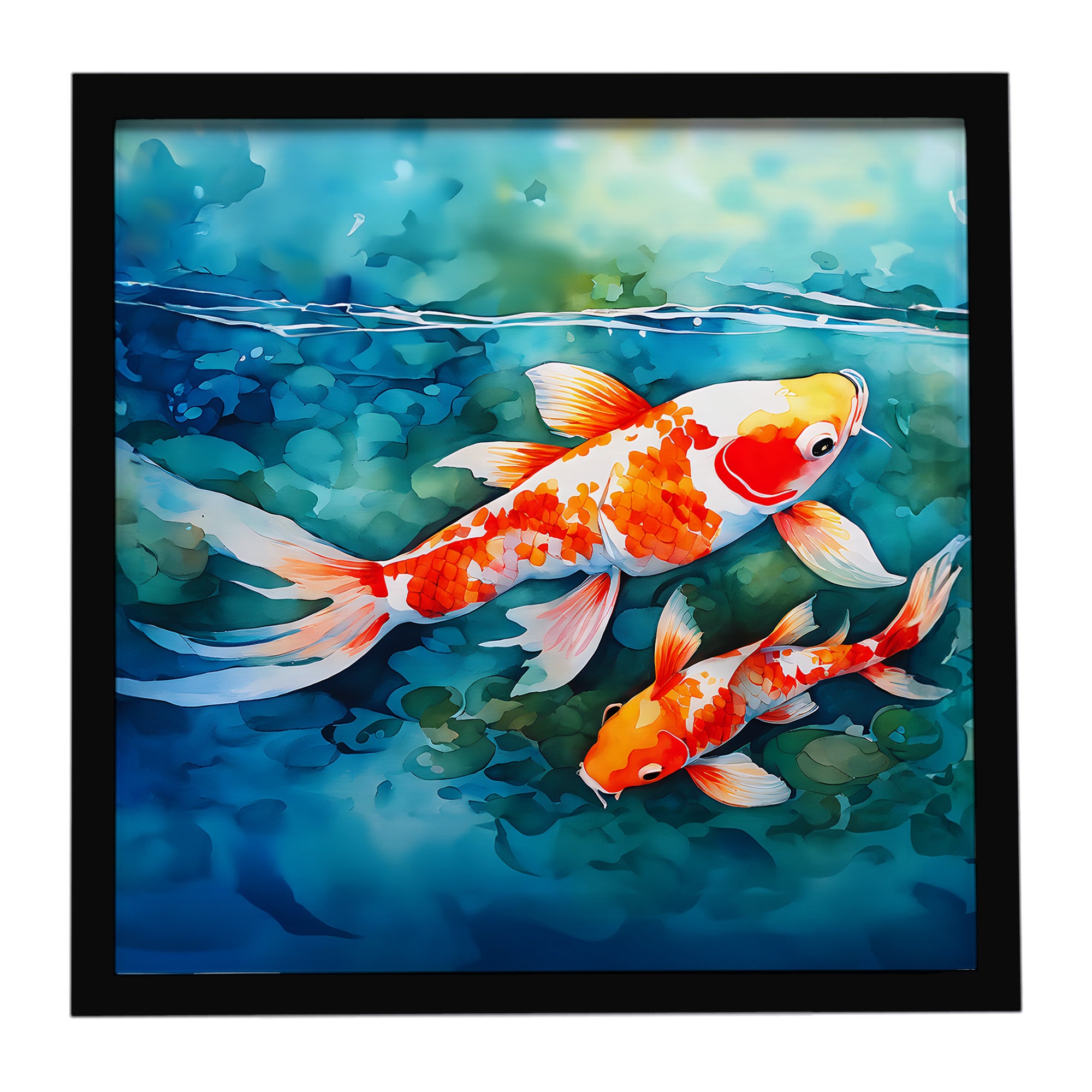 Caroline's Treasures Koi Fish Framed Metal Print