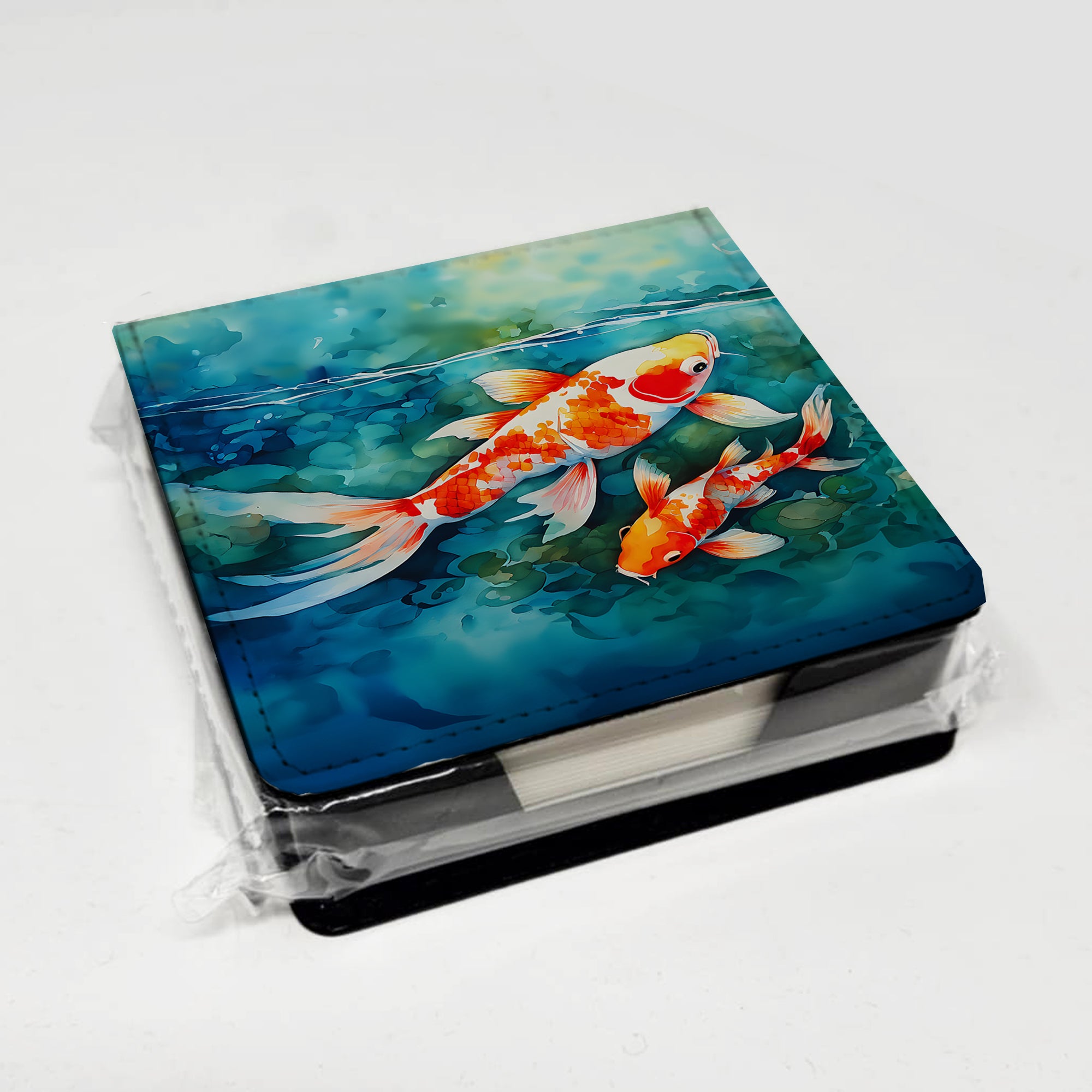 Caroline's Treasures Koi Fish PU Leather Note Paper Holder