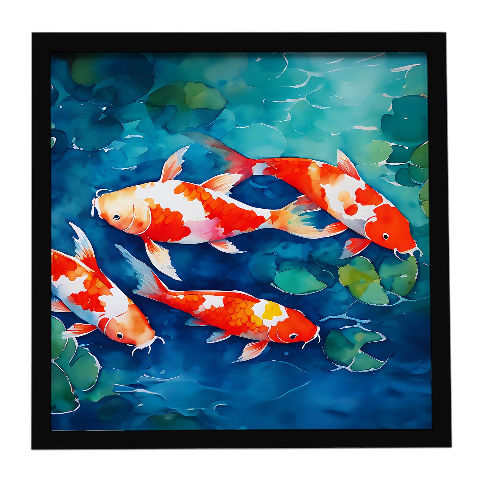 Caroline's Treasures Koi Fish Framed Metal Print