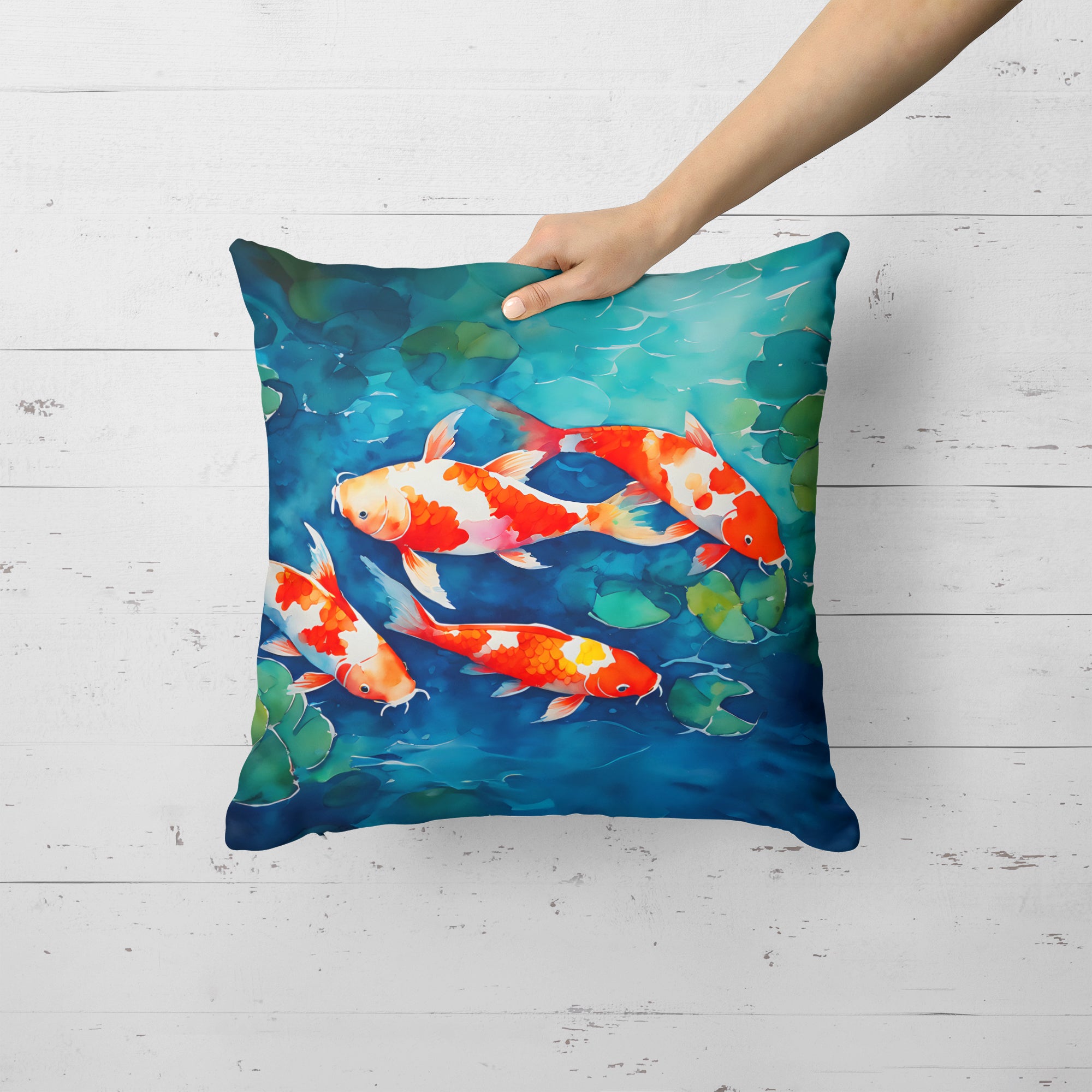 Koi Fish Throw Pillow