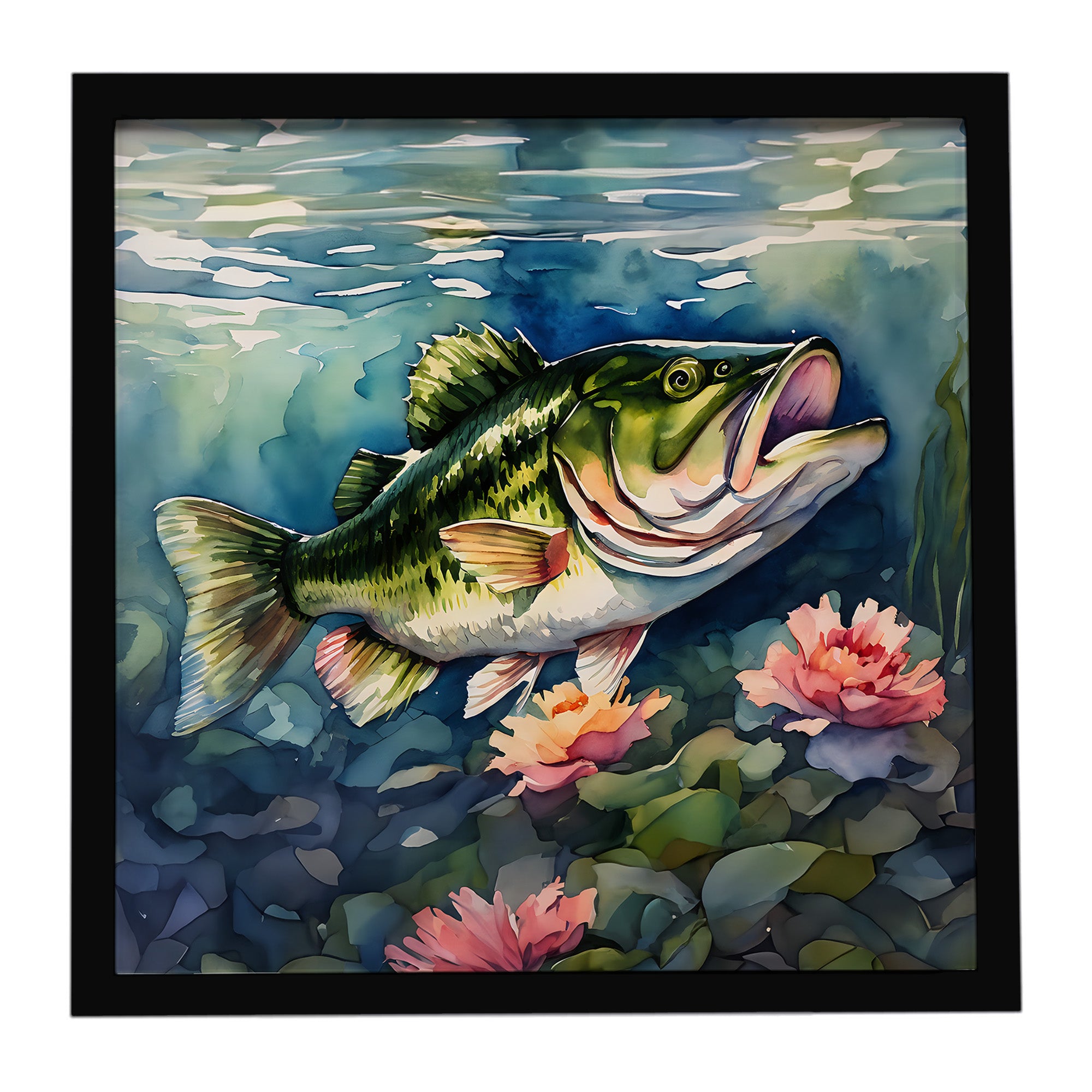 Caroline's Treasures Largemouth Bass Framed Metal Print