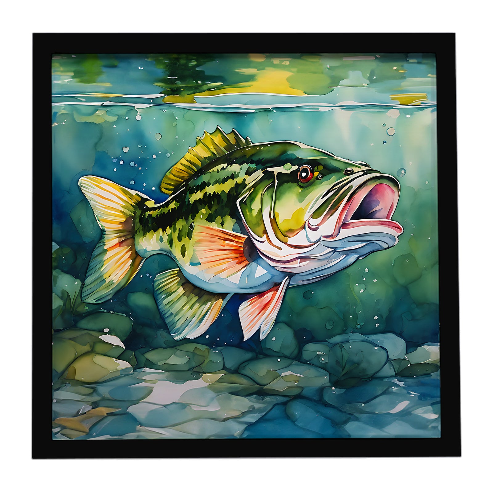 Caroline's Treasures Largemouth Bass Framed Metal Print