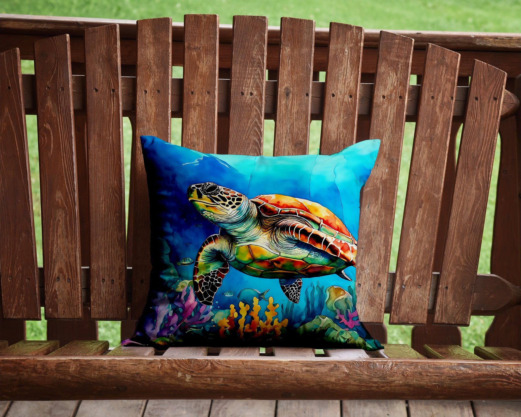Loggerhead Sea Turtle Throw Pillow