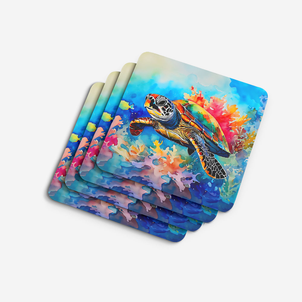 Loggerhead Sea Turtle Foam Coasters