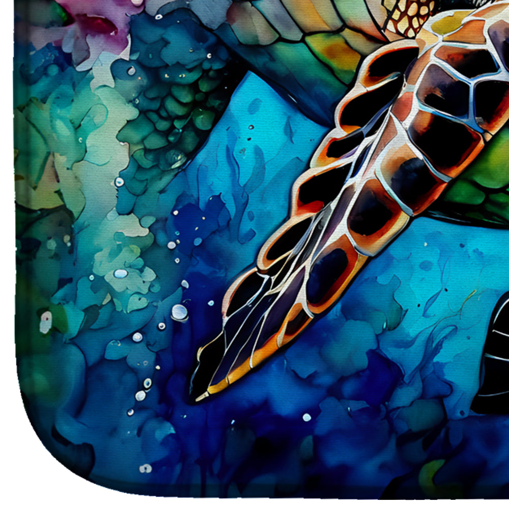 Caroline's Treasures Loggerhead Sea Turtle Dish Drying Mat