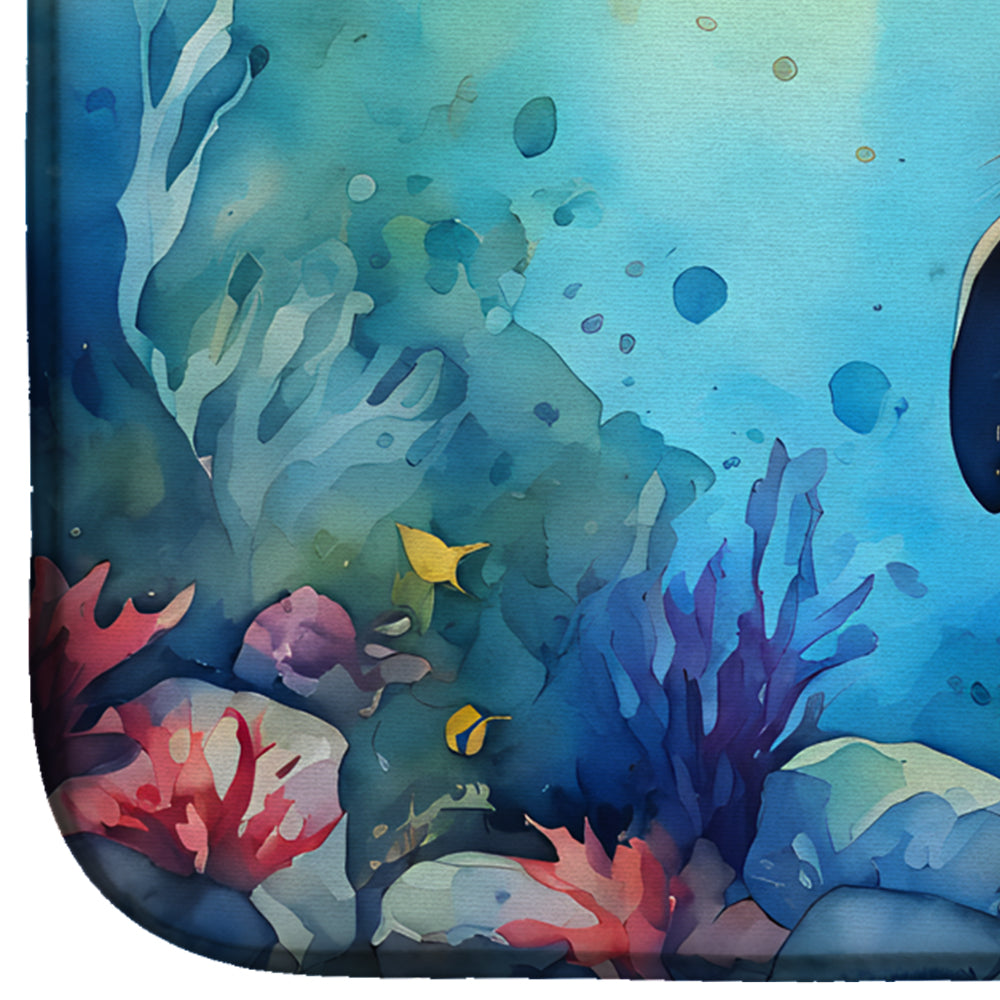 Caroline's Treasures Manatee Dish Drying Mat