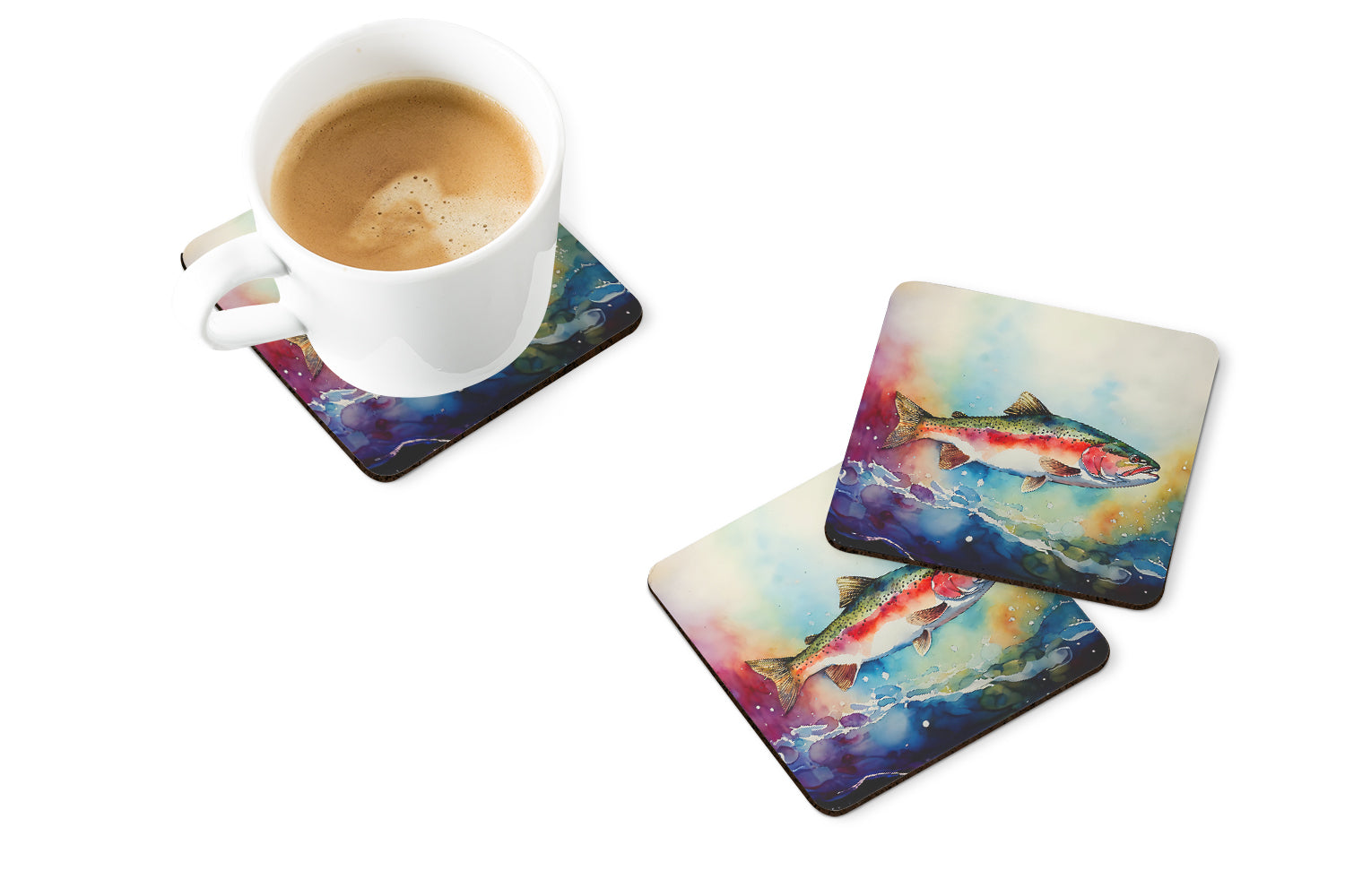 Buy this Rainbow Trout Foam Coasters