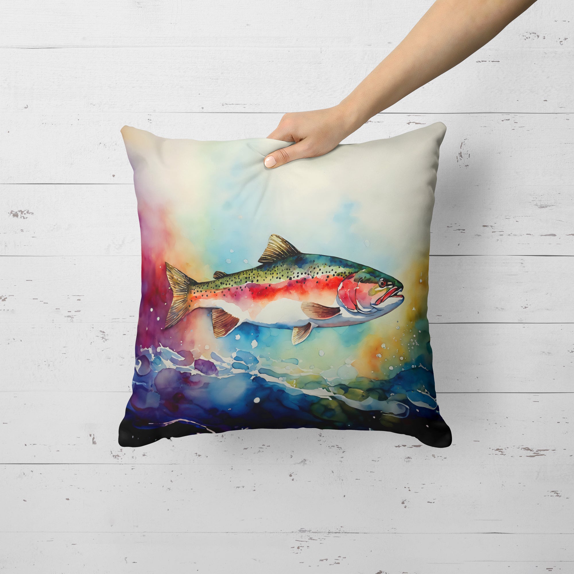 Buy this Rainbow Trout Throw Pillow