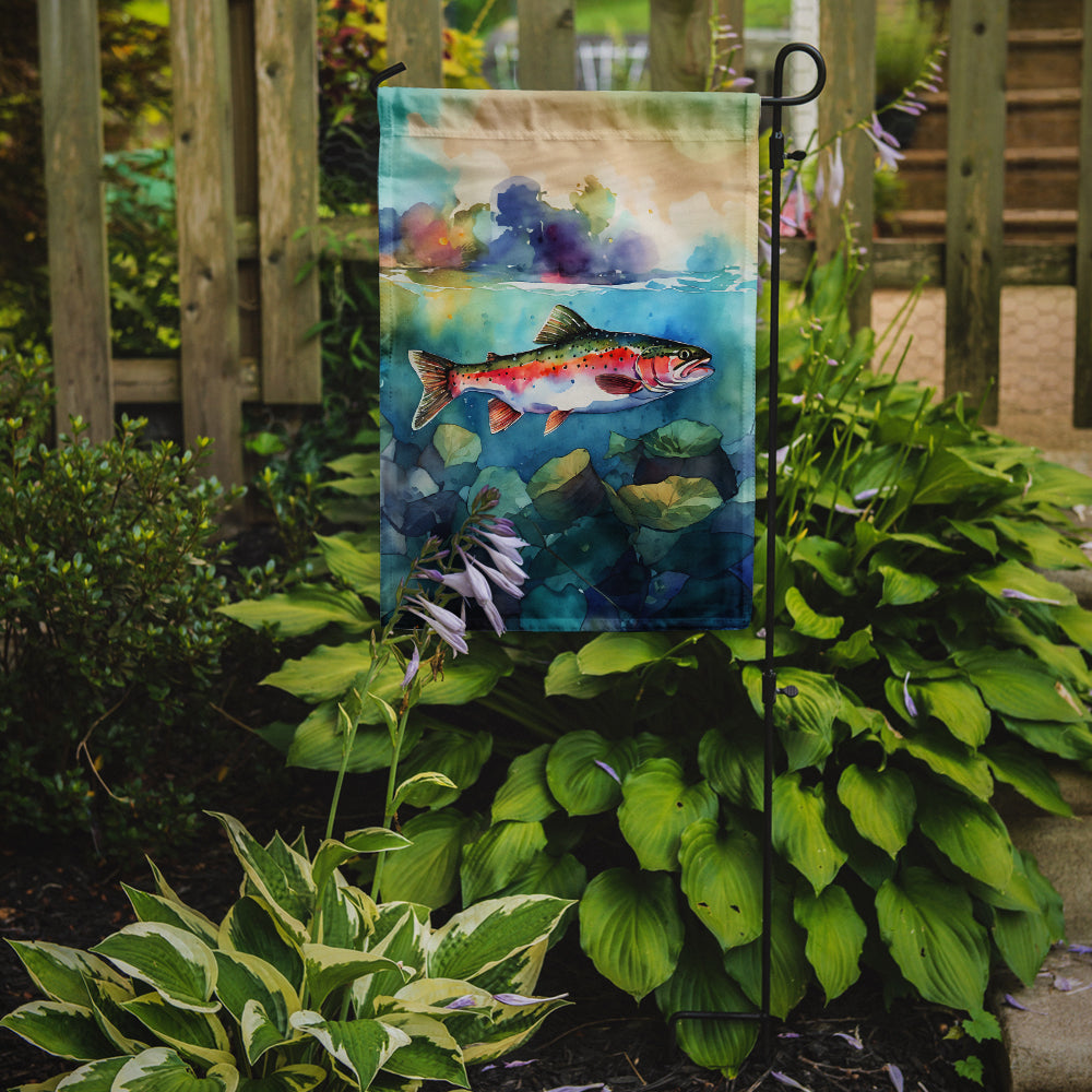 Caroline's Treasures Rainbow Trout Garden Flag – Outdoor Decorative Yard Flag