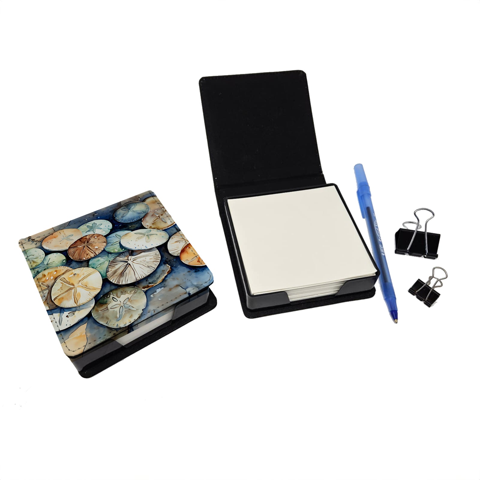 Caroline's Treasures Sand Dollars PU Leather Note Paper Holder