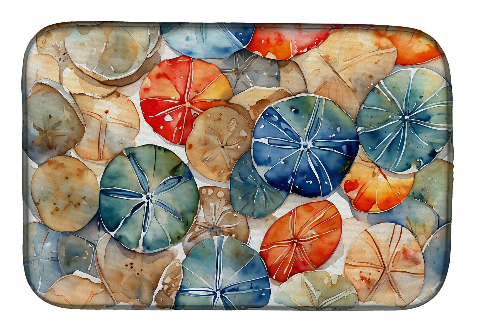 Caroline's Treasures Sand Dollars Dish Drying Mat