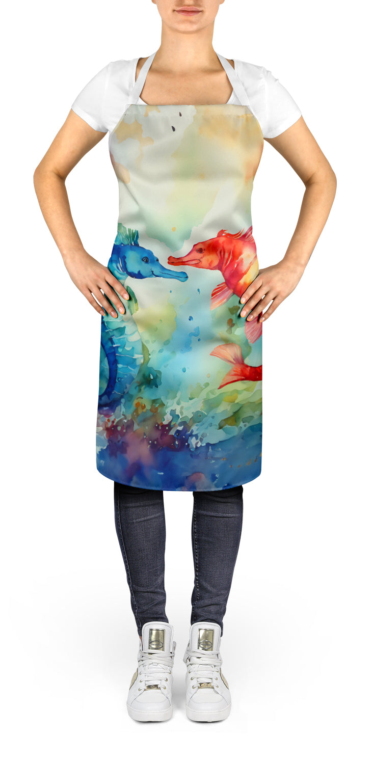Caroline's Treasures Seahorses Apron – Artist-Designed Kitchen, BBQ & Craft Apron