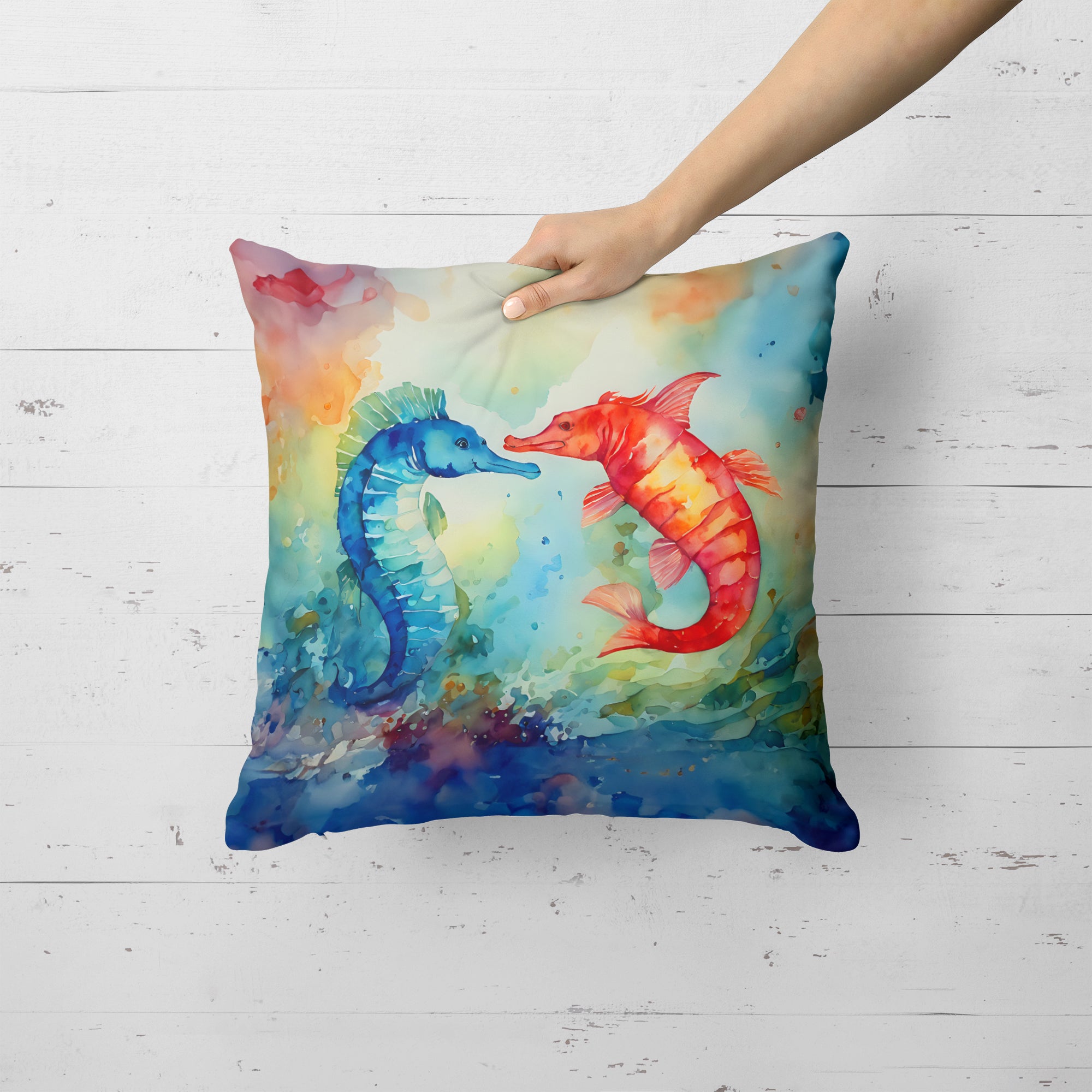 Seahorses Throw Pillow