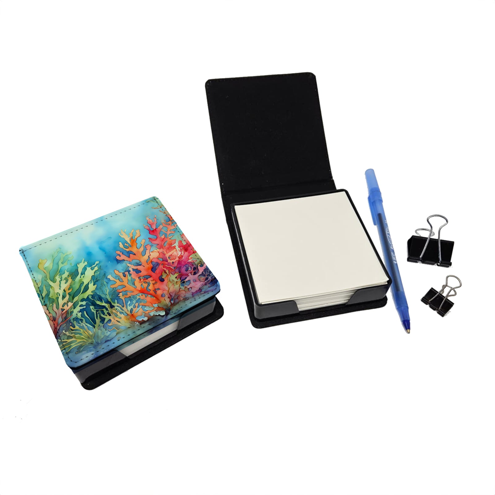 Caroline's Treasures Seaweed PU Leather Note Paper Holder