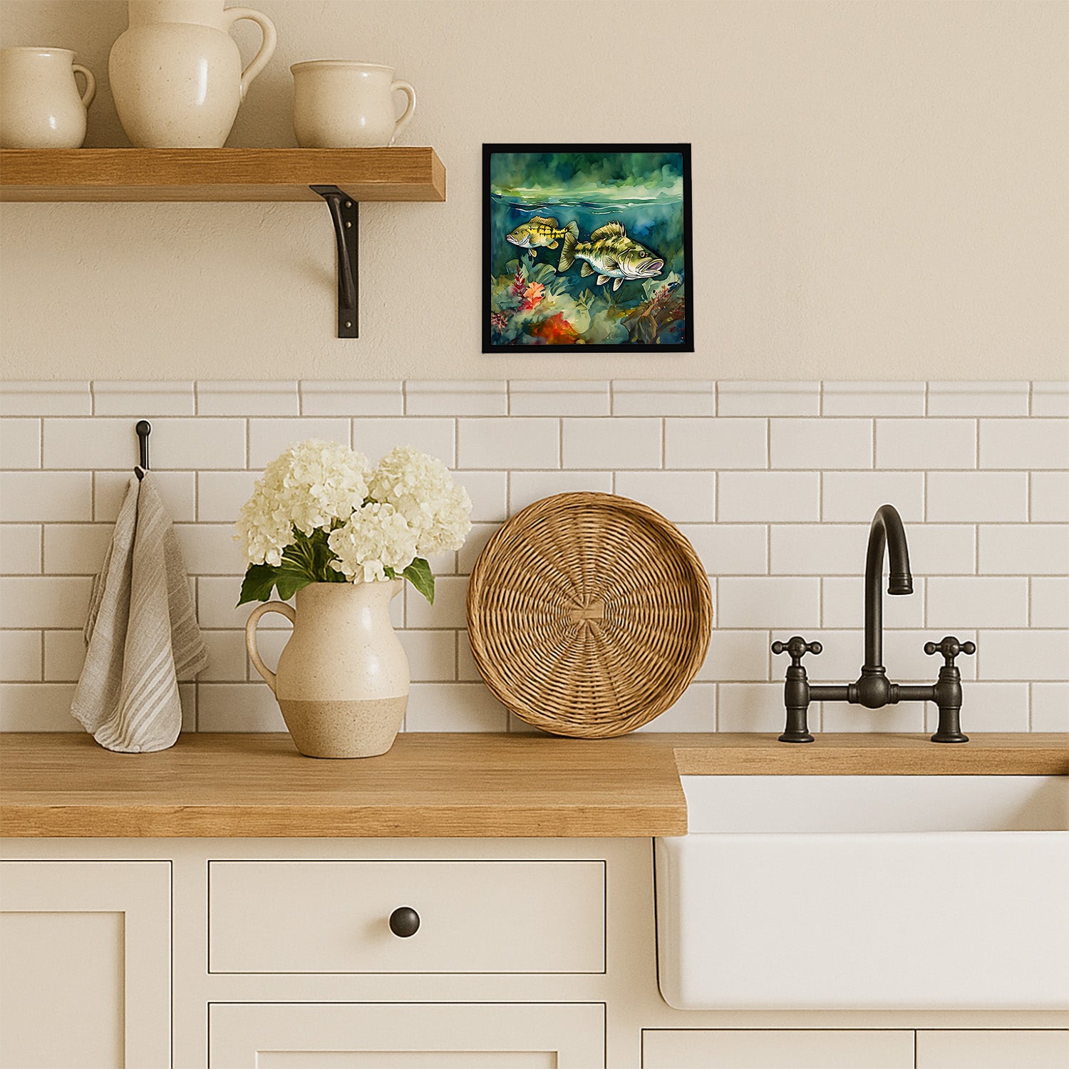 Caroline's Treasures Smallmouth Bass Framed Metal Print