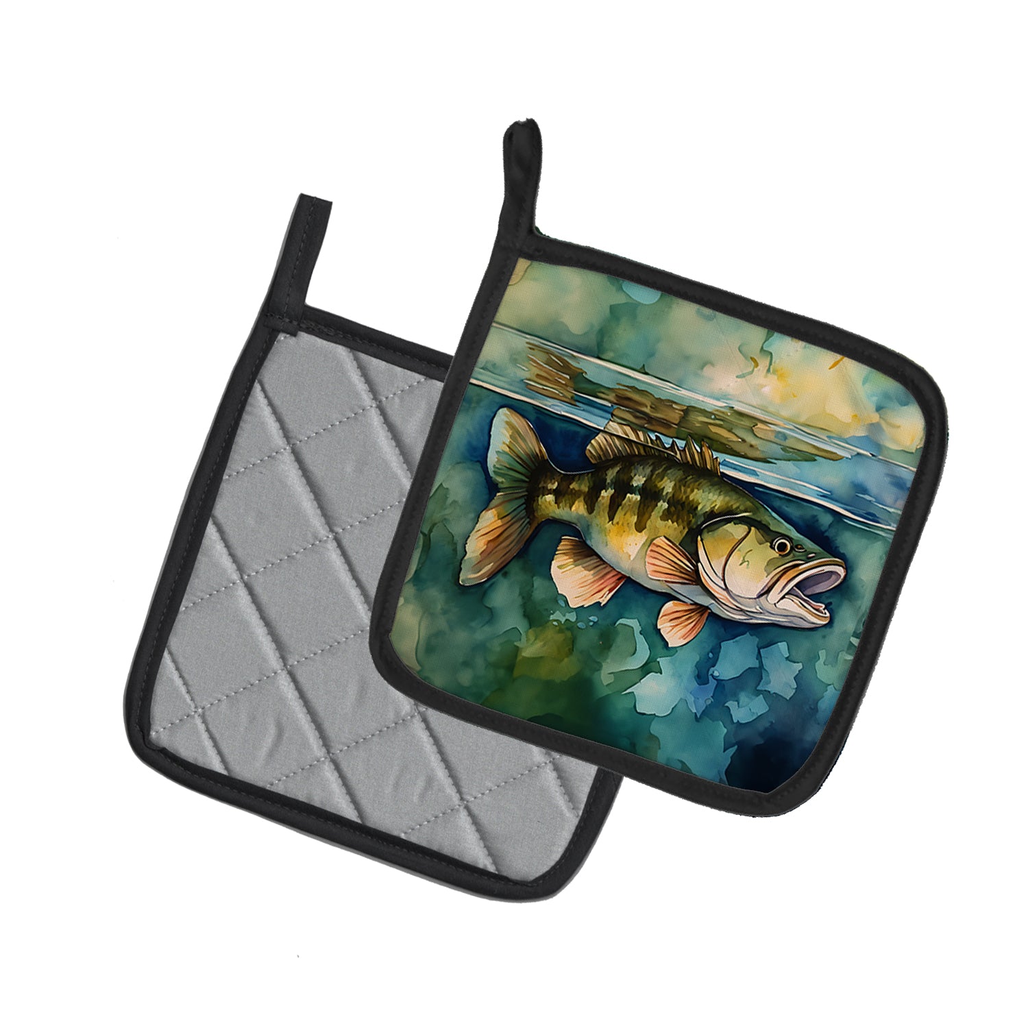 Smallmouth Bass Pair of Pot Holders